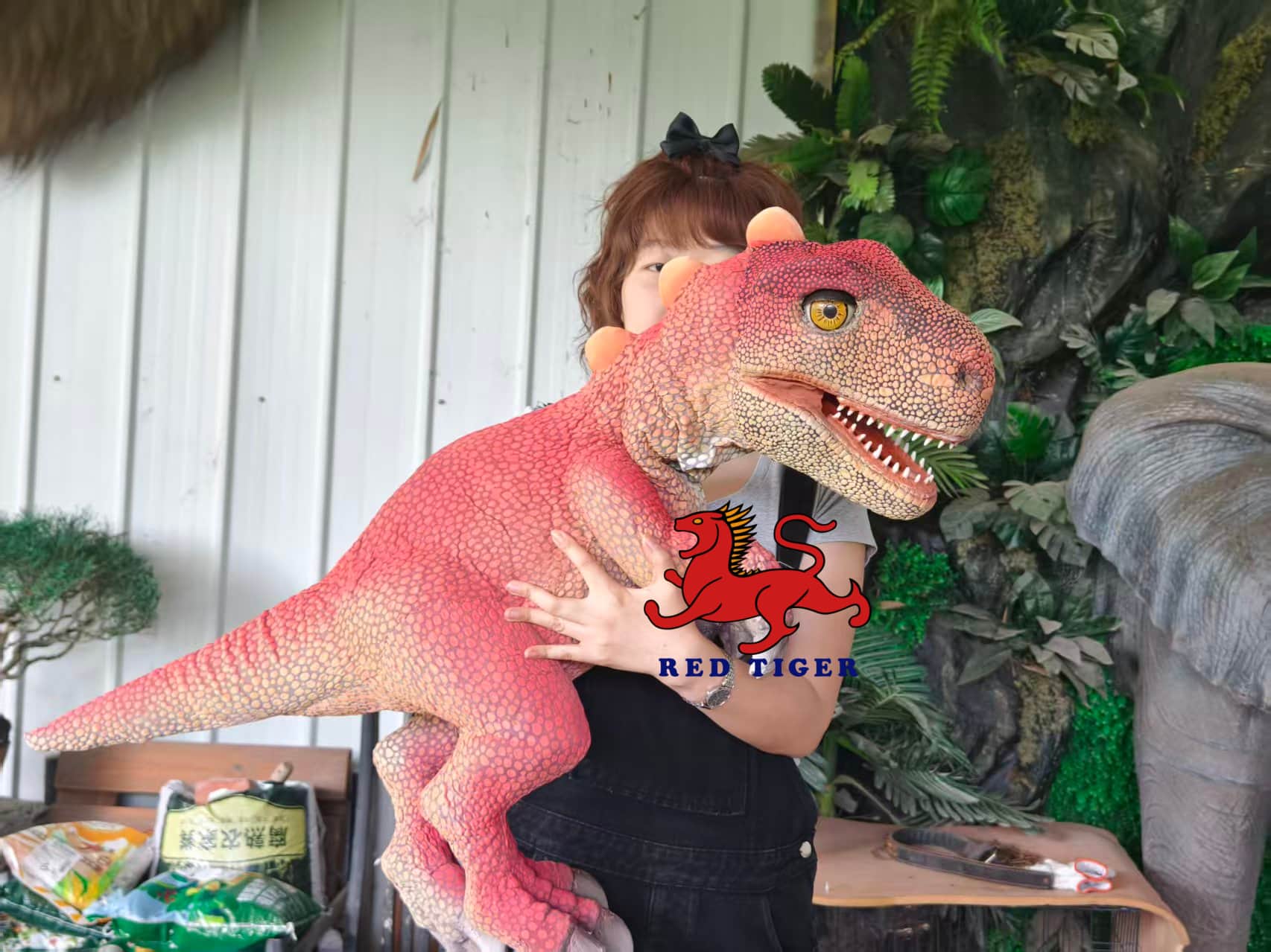Realistic Ice Age Style Dinosaur Hand Puppet Interactive Dinosaur Puppet for Kids Events