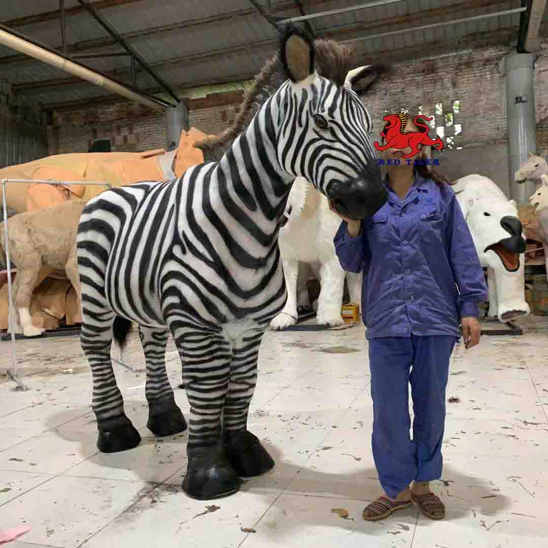 Mechanical Dinosaur Costume for Adults Theme Park Party  Hidden Legs Realistic Zebra Costume