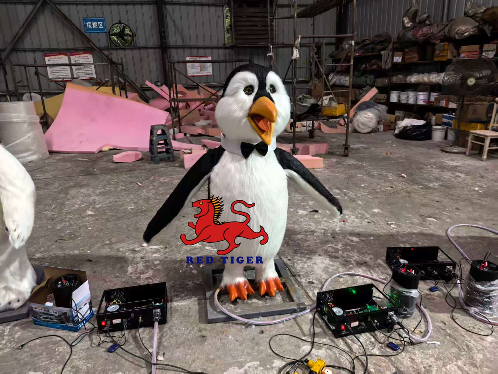 Custom Animatronic Singing Penguin Robot with Music for Exhibition and Commercial Use