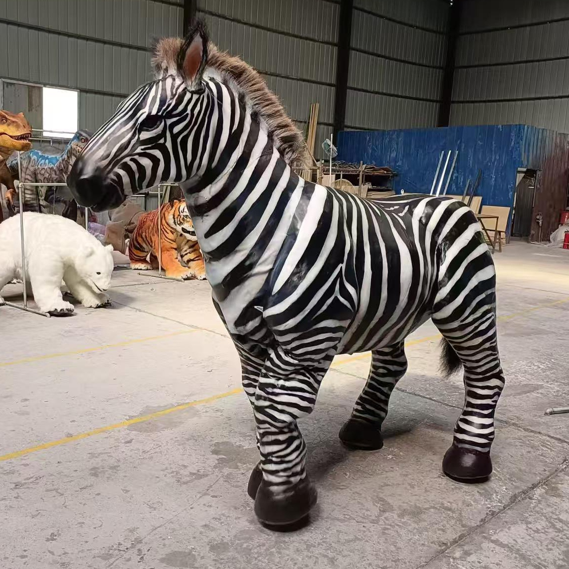 Theme Park High Quality Realistic Animatronic Animal Zebra Single Person Costume