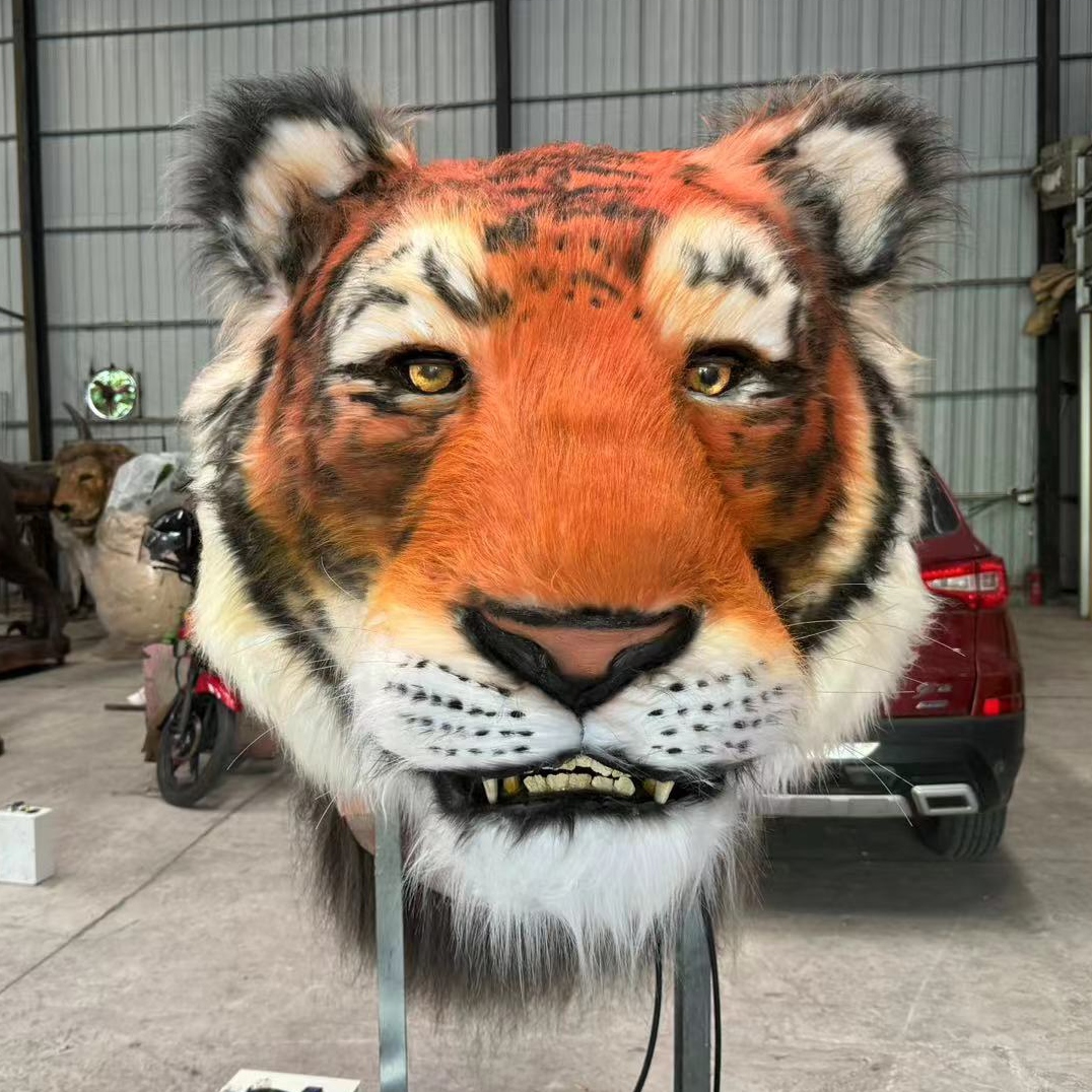 Amusement Equipment High Quality Realistic Animatronic Tiger Head