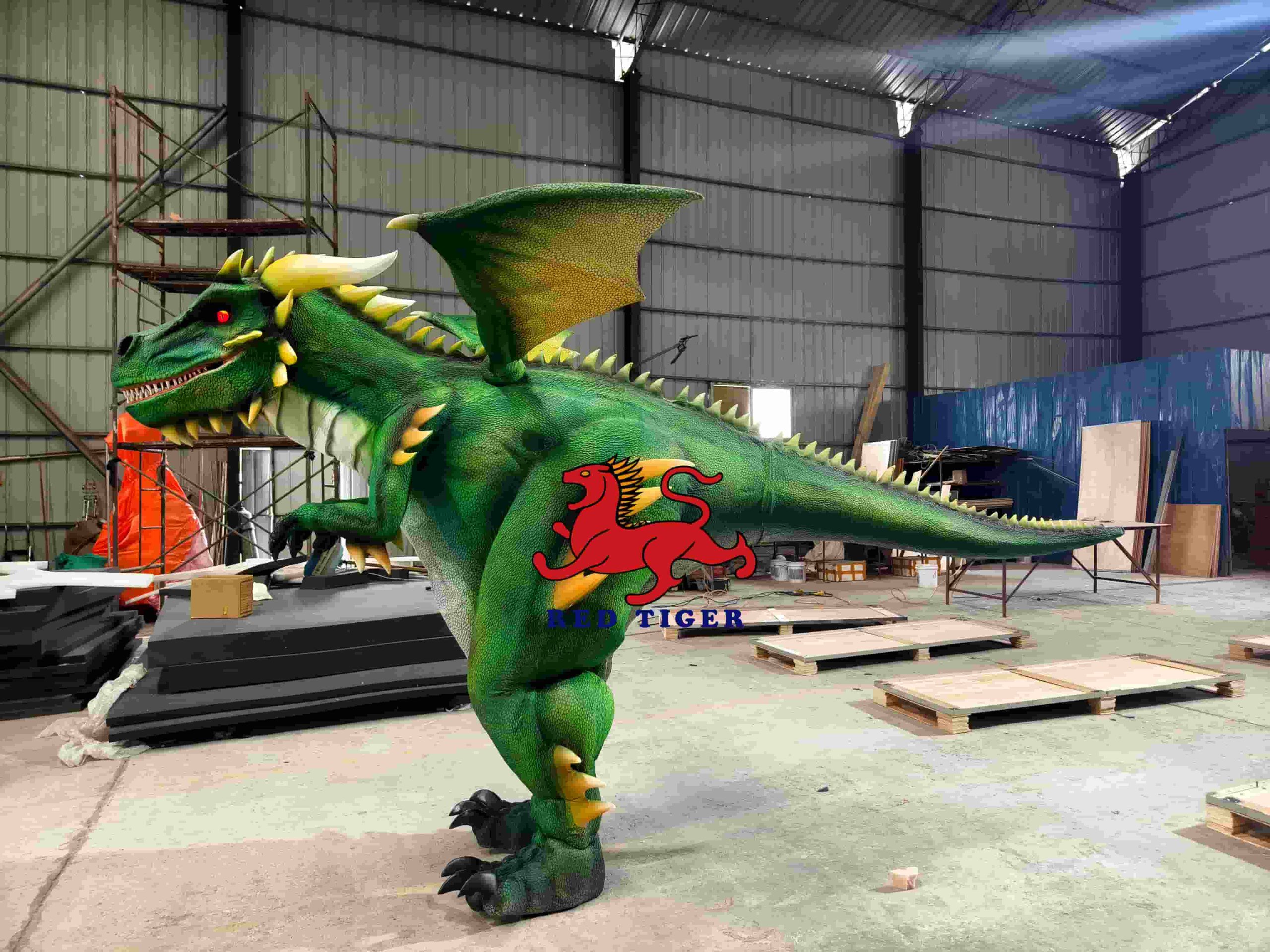 Realistic Light-weighted Dragon Costume Realistic Walking Dragon Wearable Dinosaur Costume for Events and Theme Park