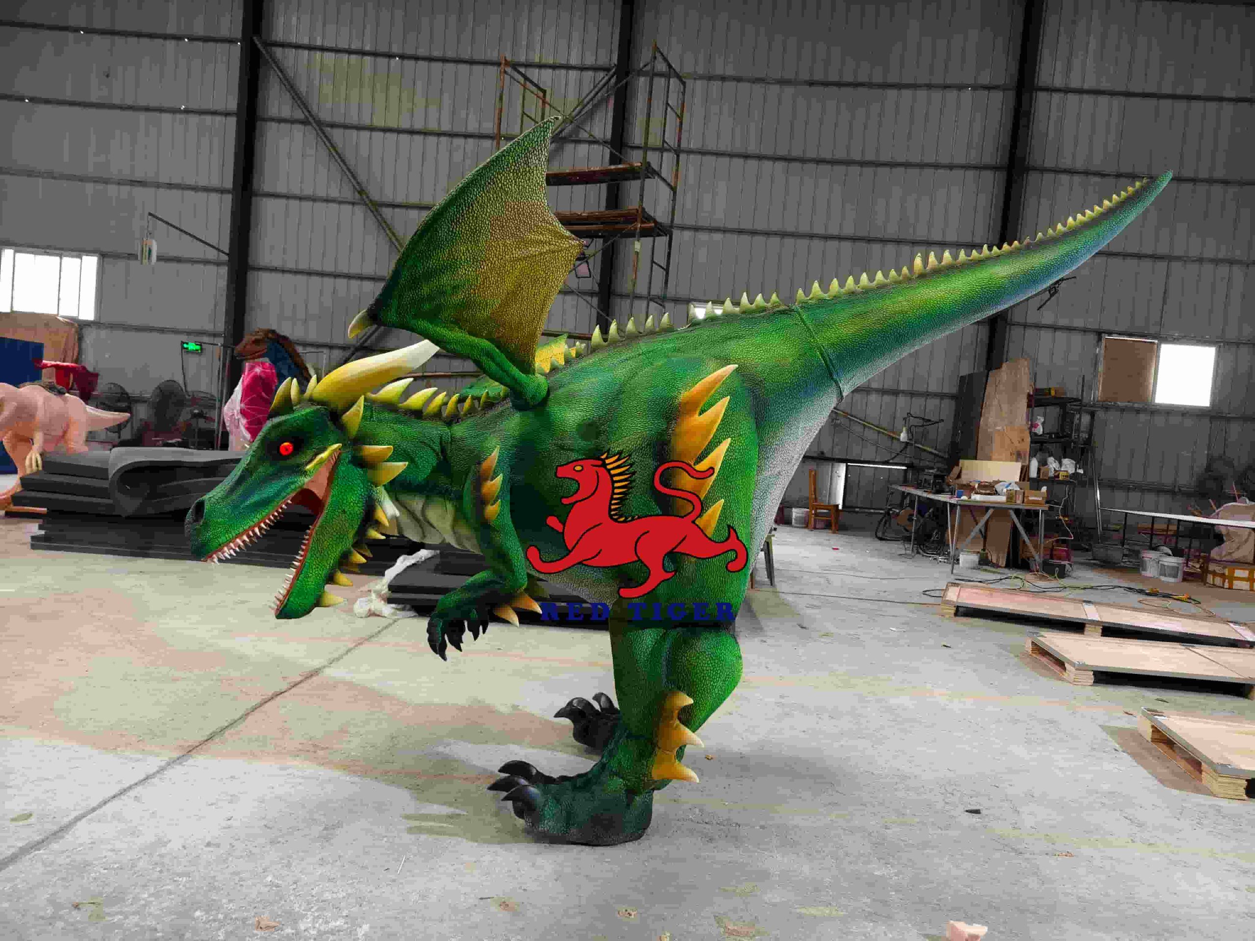 Animatronic Dragon Costume Realistic Walking Dragon Wearable Dinosaur Costume for Events Theme Park
