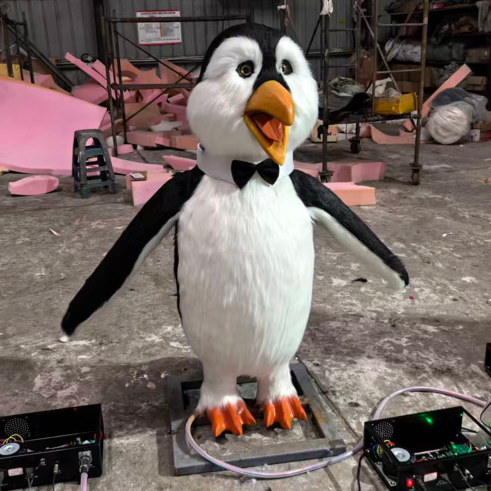 Animatronic Penguin Singing Christmas Songs Model Garden Equipment School Occasion Animatronic Animal Model