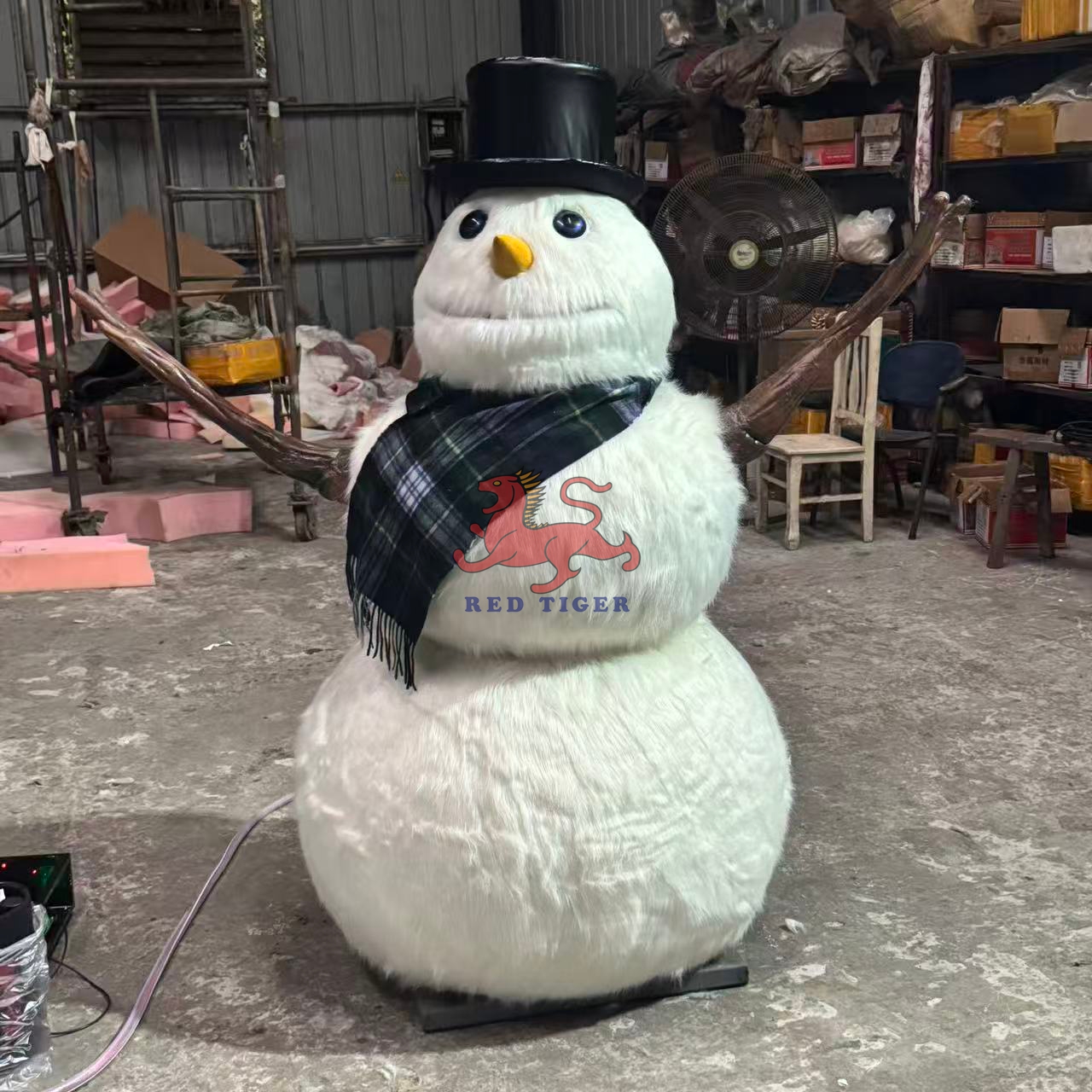 Christmas Theme Park Outdoor Decoration Animated Moving Animatronic Snowman Singing Christmas Songs