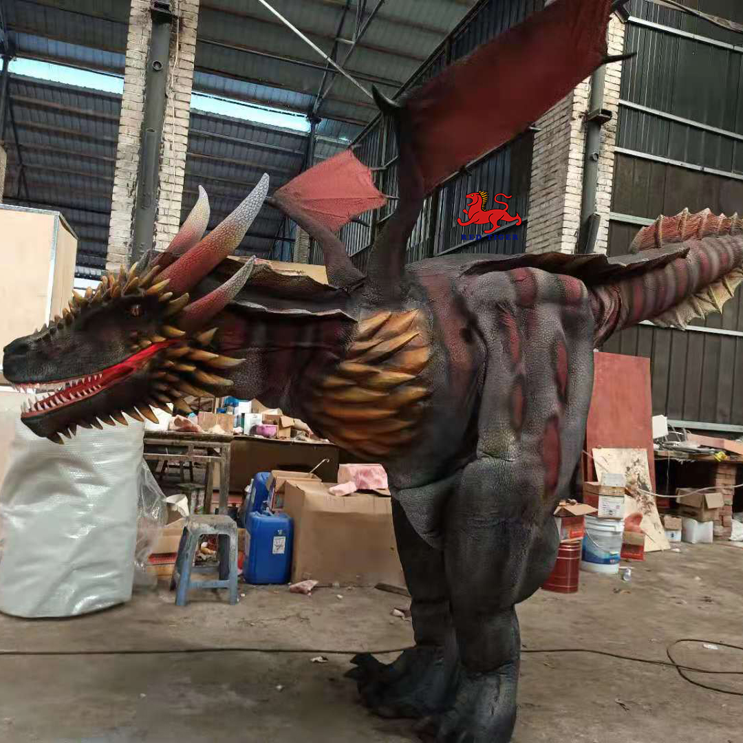 Amusement Park Equipment Hidden Legs Realistic Dinosaur Costume for Sale