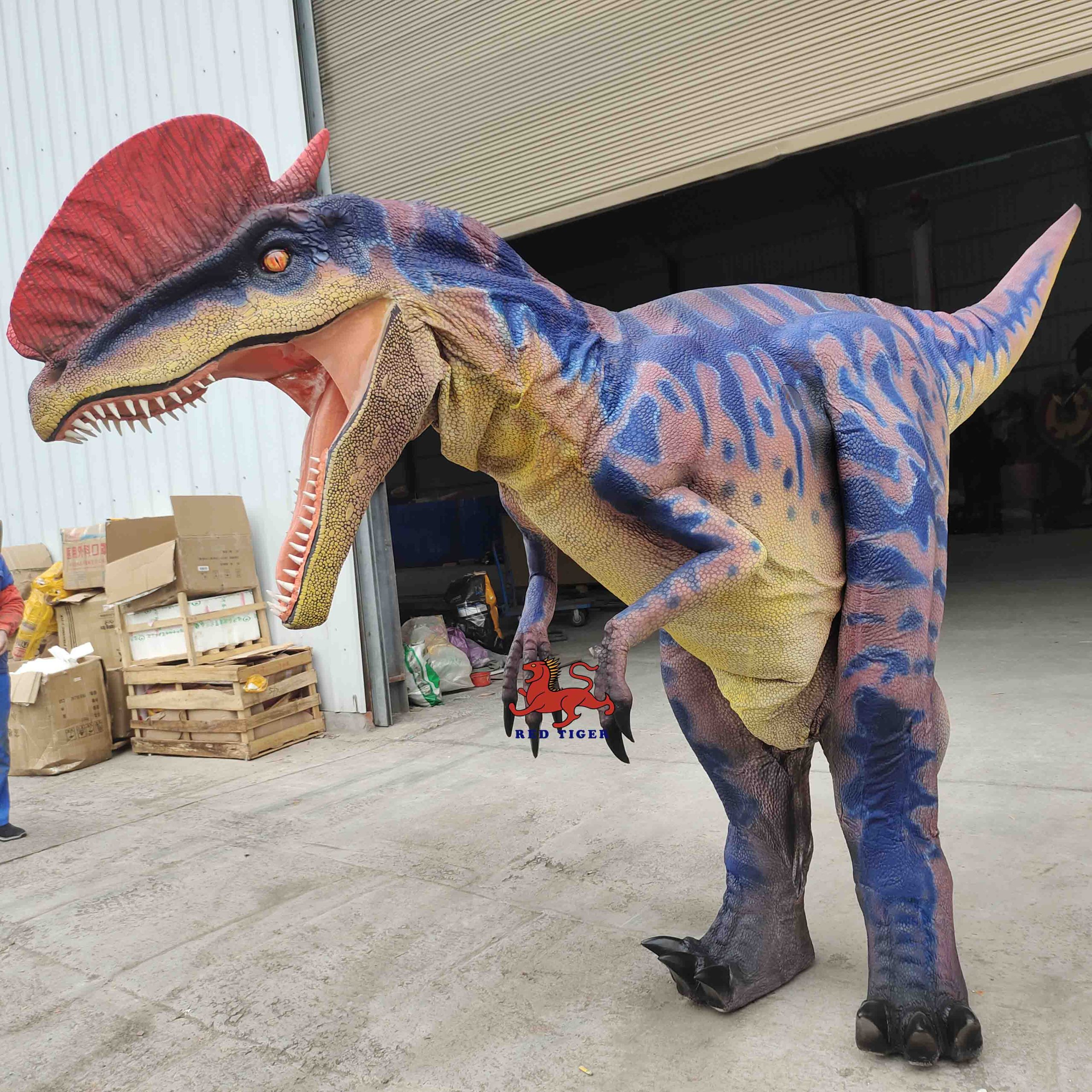 Dilophosaurus  Animatronic Dinosaur Costume Realistic Walking