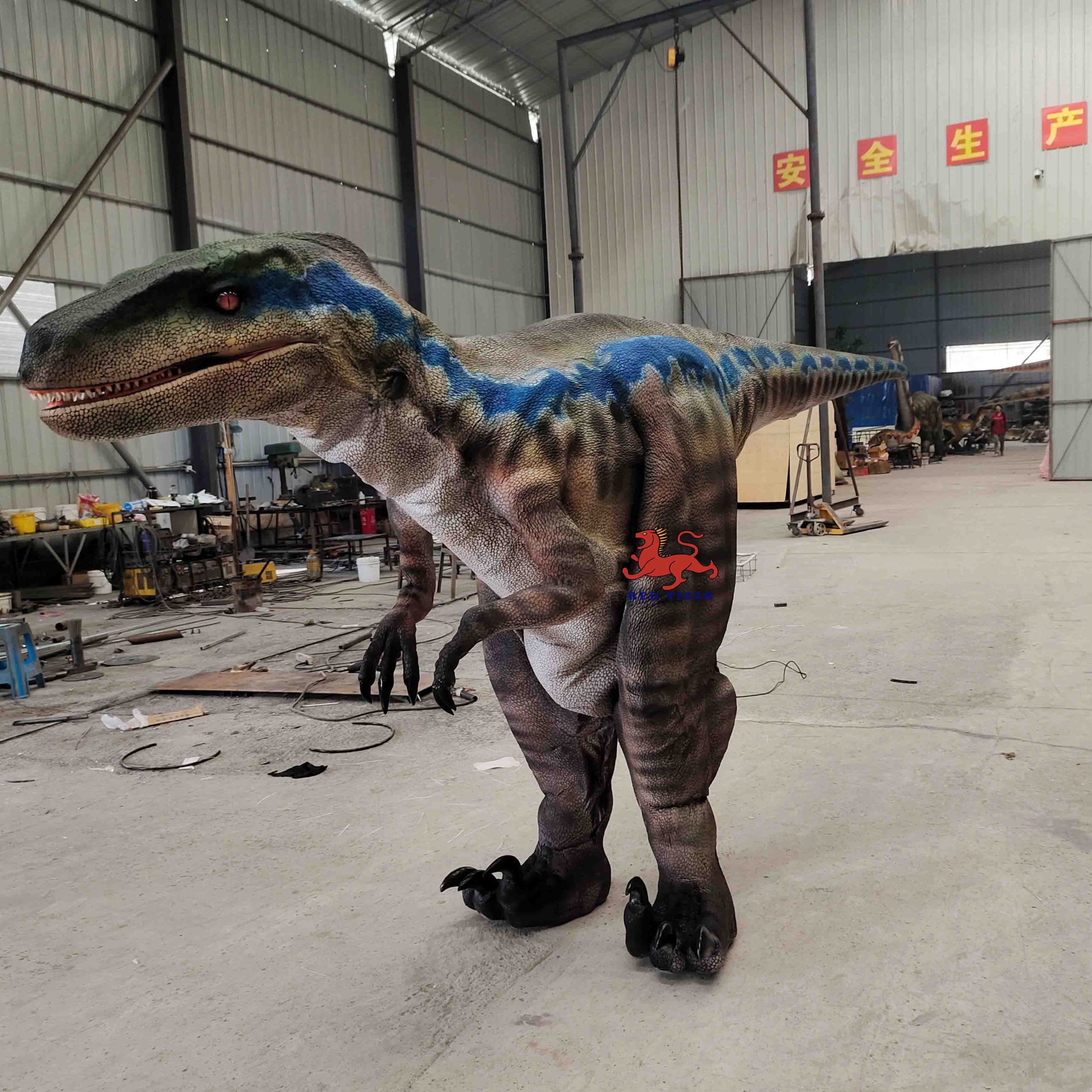 Dinosaur Park Costume Activity Show New 3D Print Material 4M Handmade Adult Raptor Dinosaur Costume