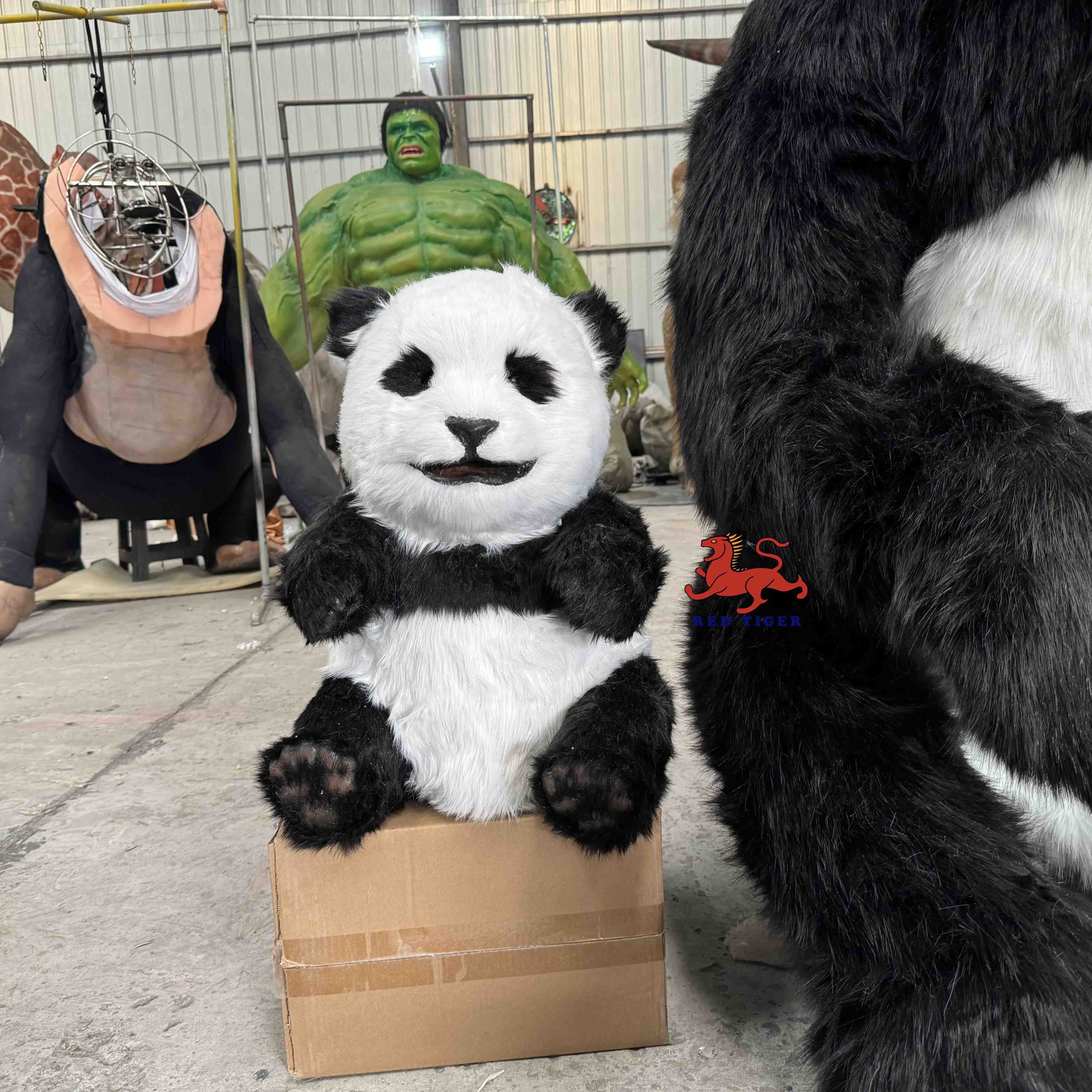 Amusement Park Products Robotic Animatronics Baby Realistic Snake Robot Panda Puppet for Sale