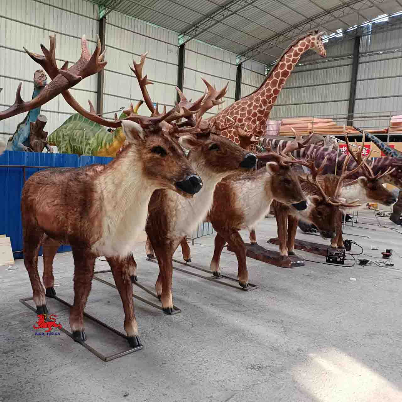 Animal Park Simulated Elk Model Animal Animatronic Model Life-size Elk Mold for Sale