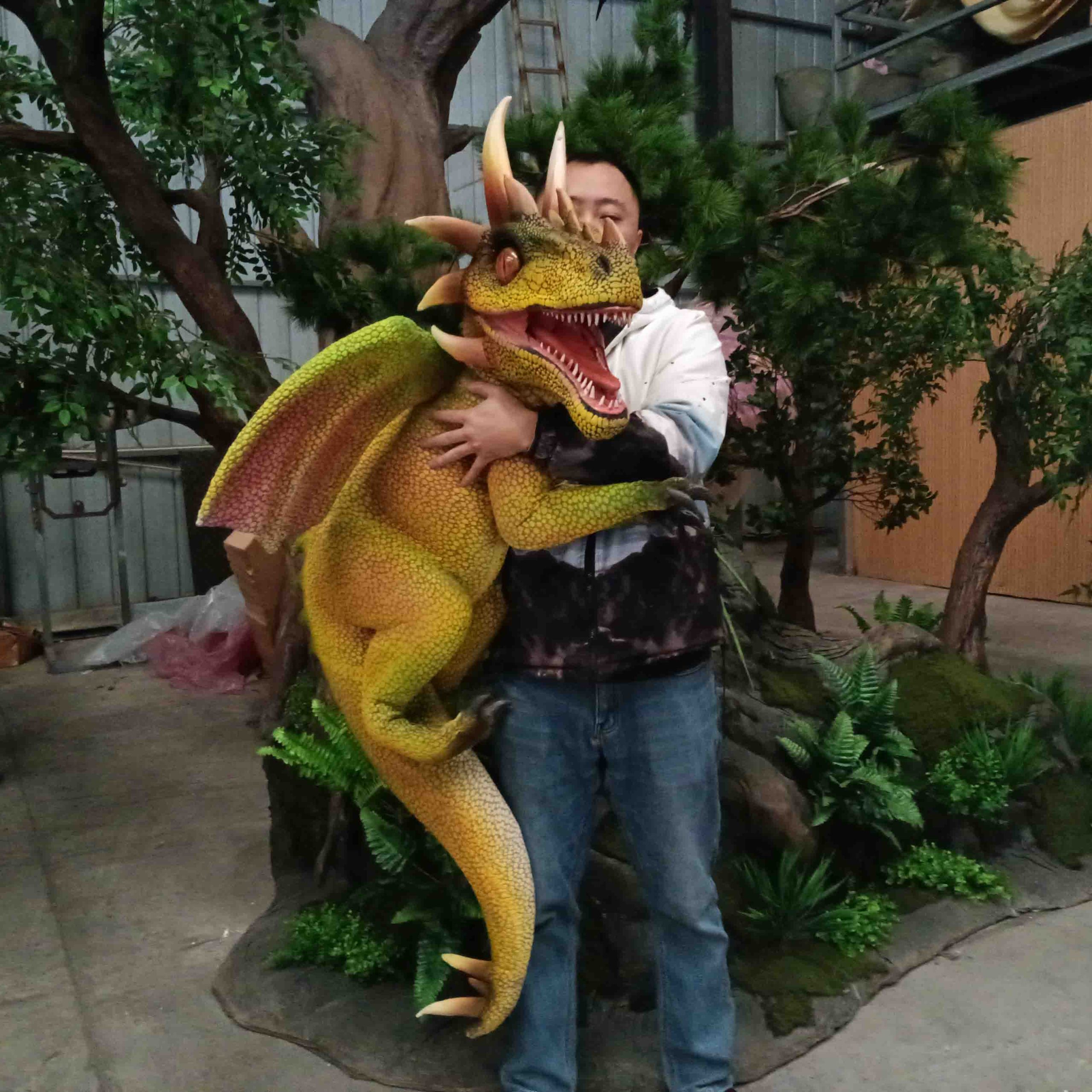 Small Animatronic Dinosaurs Hand Puppet Dragon Baby Dino