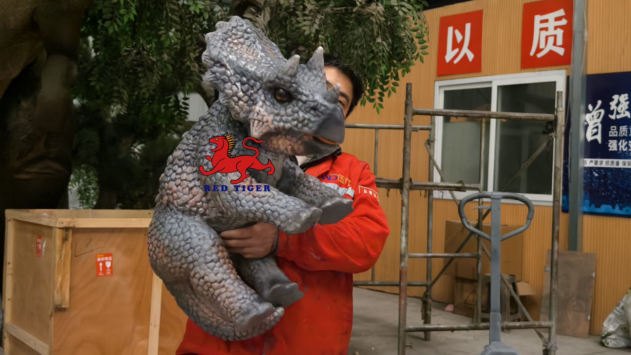 Adorable Triceratop Dinosaur Hand Puppet