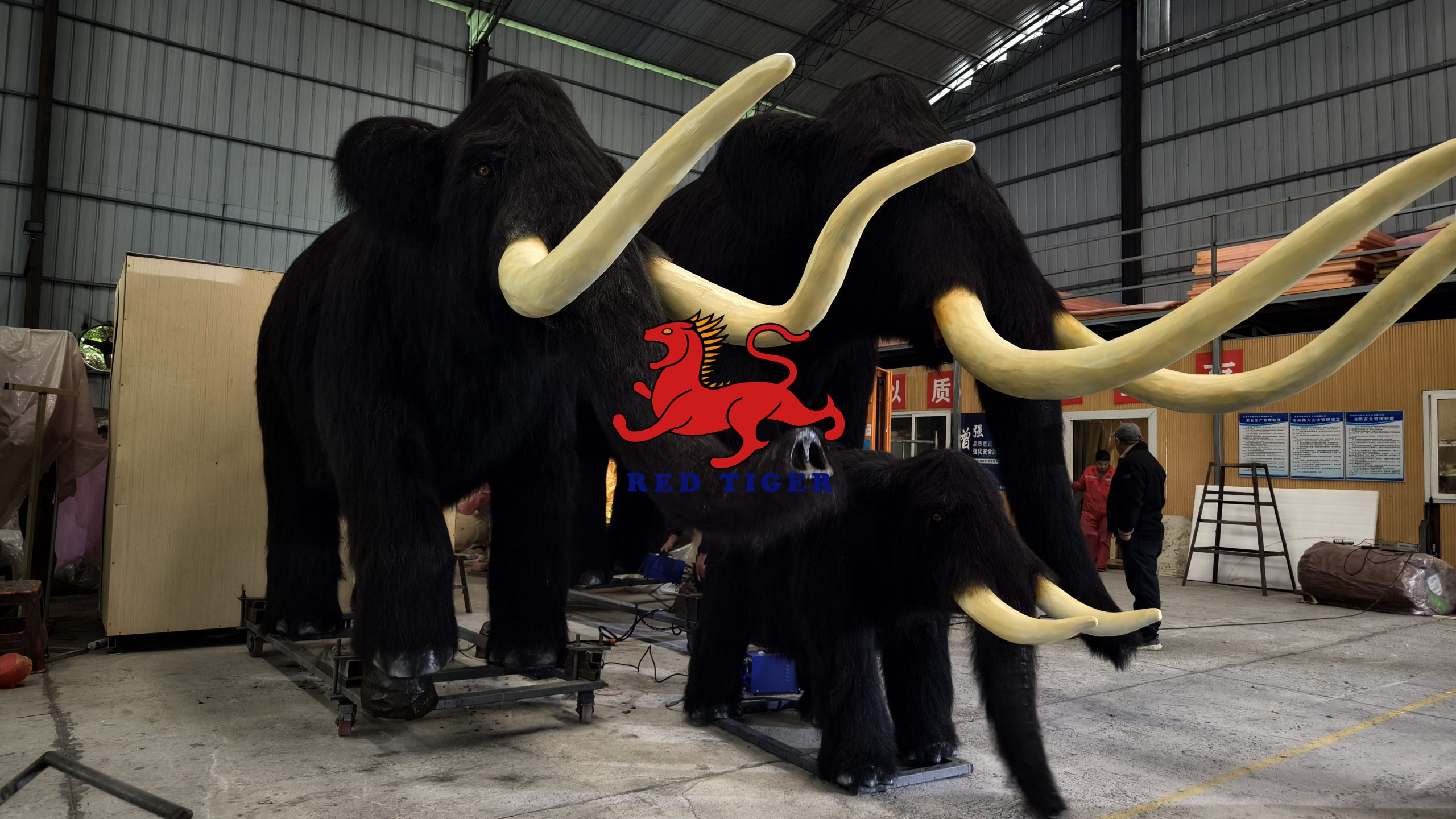 Wildlife Park Realistic Simulation Electronic Mammoth Life-size Animal Model