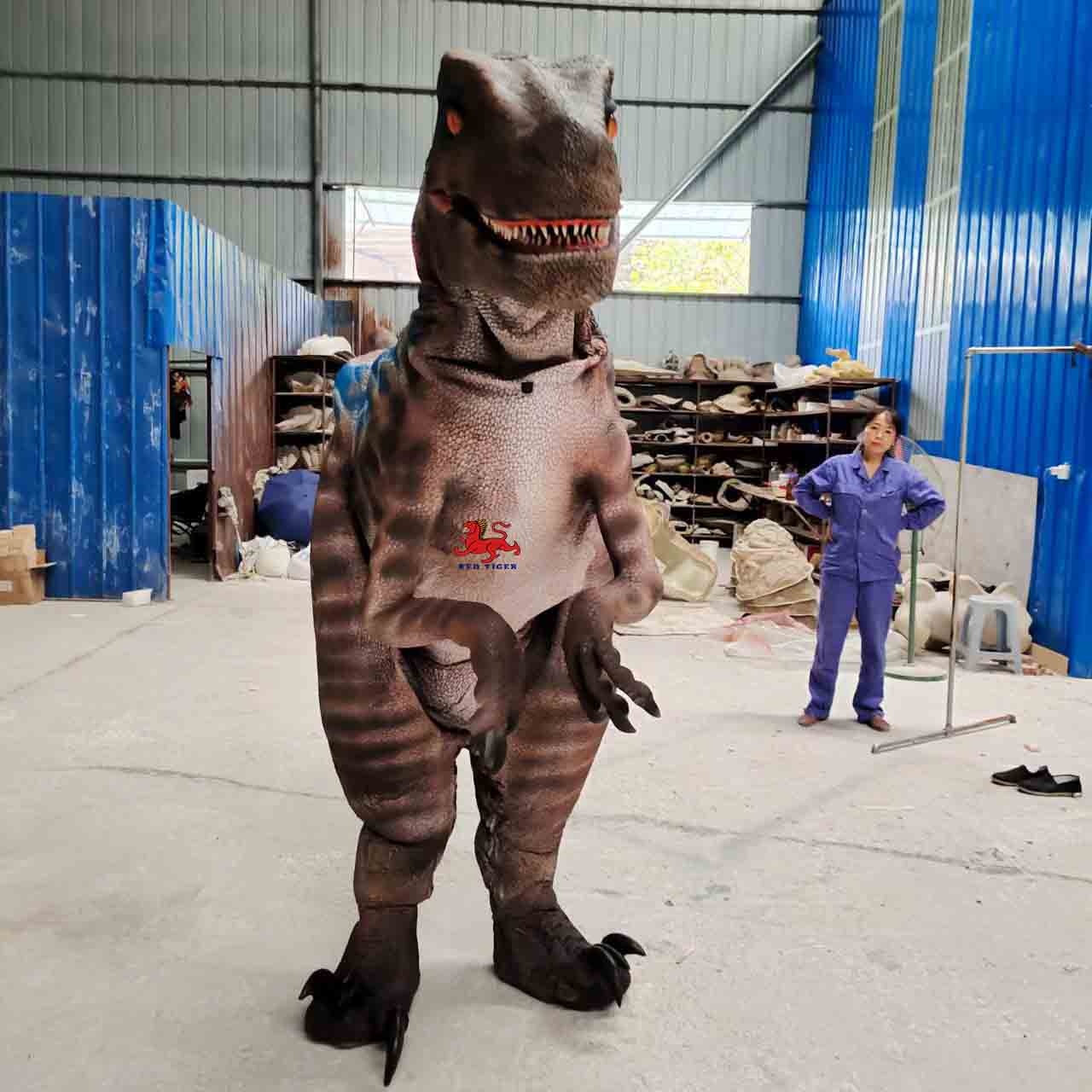 Hidden Legs Walking Realistic Dinosaur Costume for Adult Performers