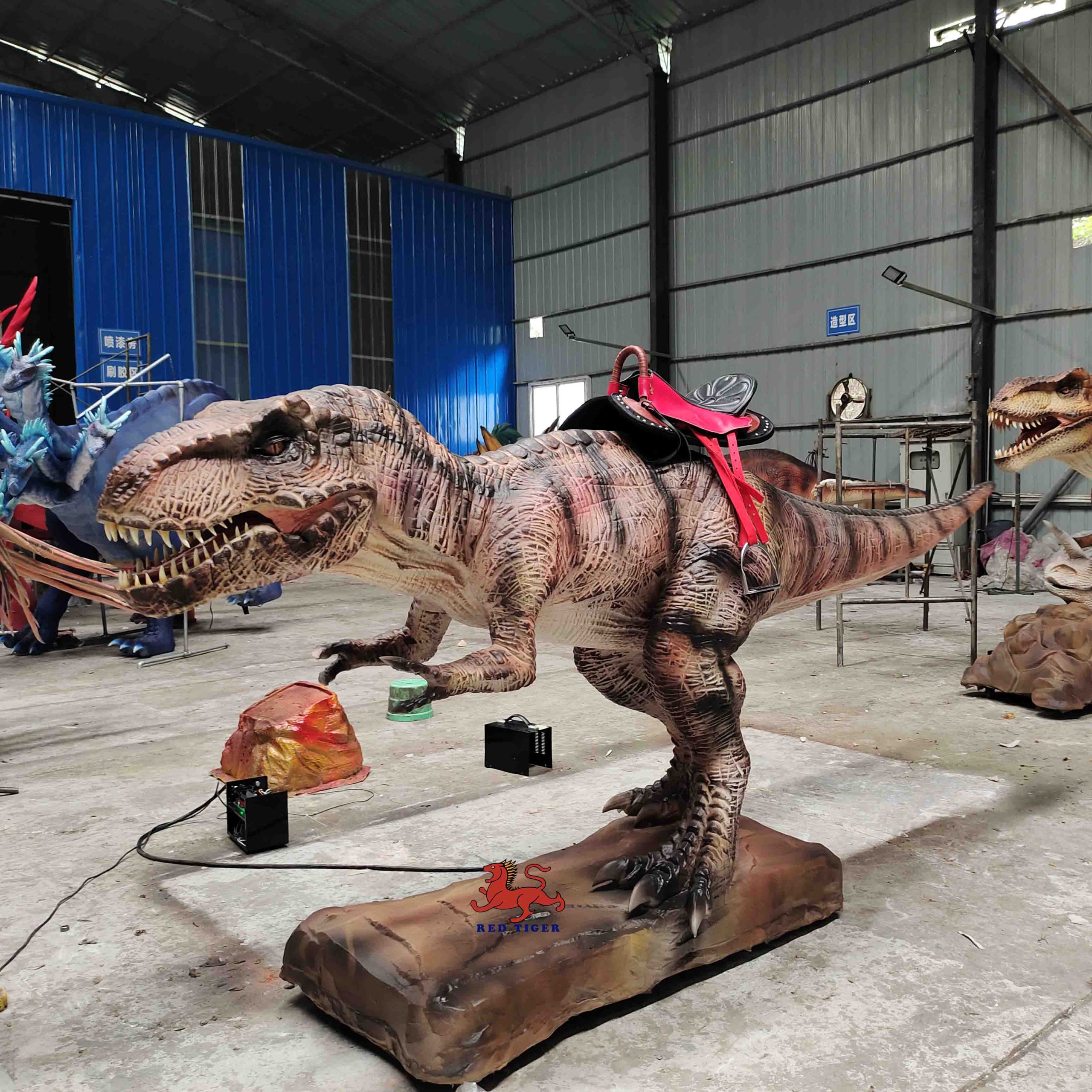 Robot Realistic Dinosaurs Animatronic Model Statue Life Size Sculptures for Dinosaur Park Adventure