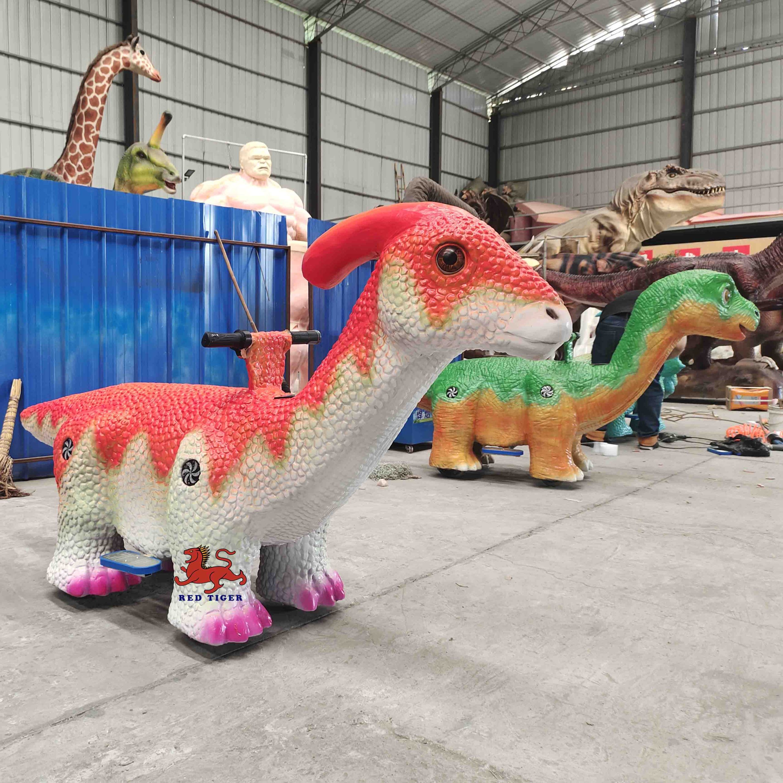 Outdoor and Indoor Amusement Park Playground Coin Operated Electrical Dinosaur Animal Kiddie Rides Car