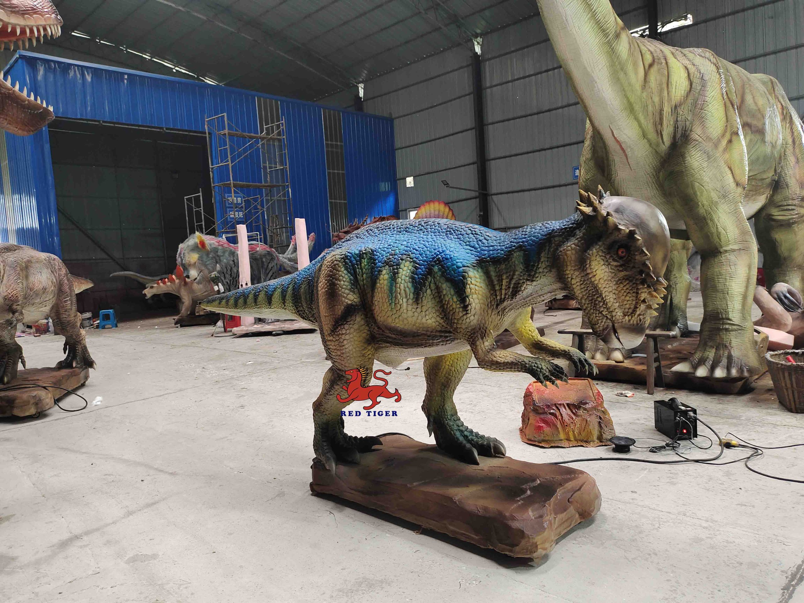 Theme Park High Quality Realistic Animatronic Pachycephalosaurus Robotic Dinosaur Model for Amusement Park