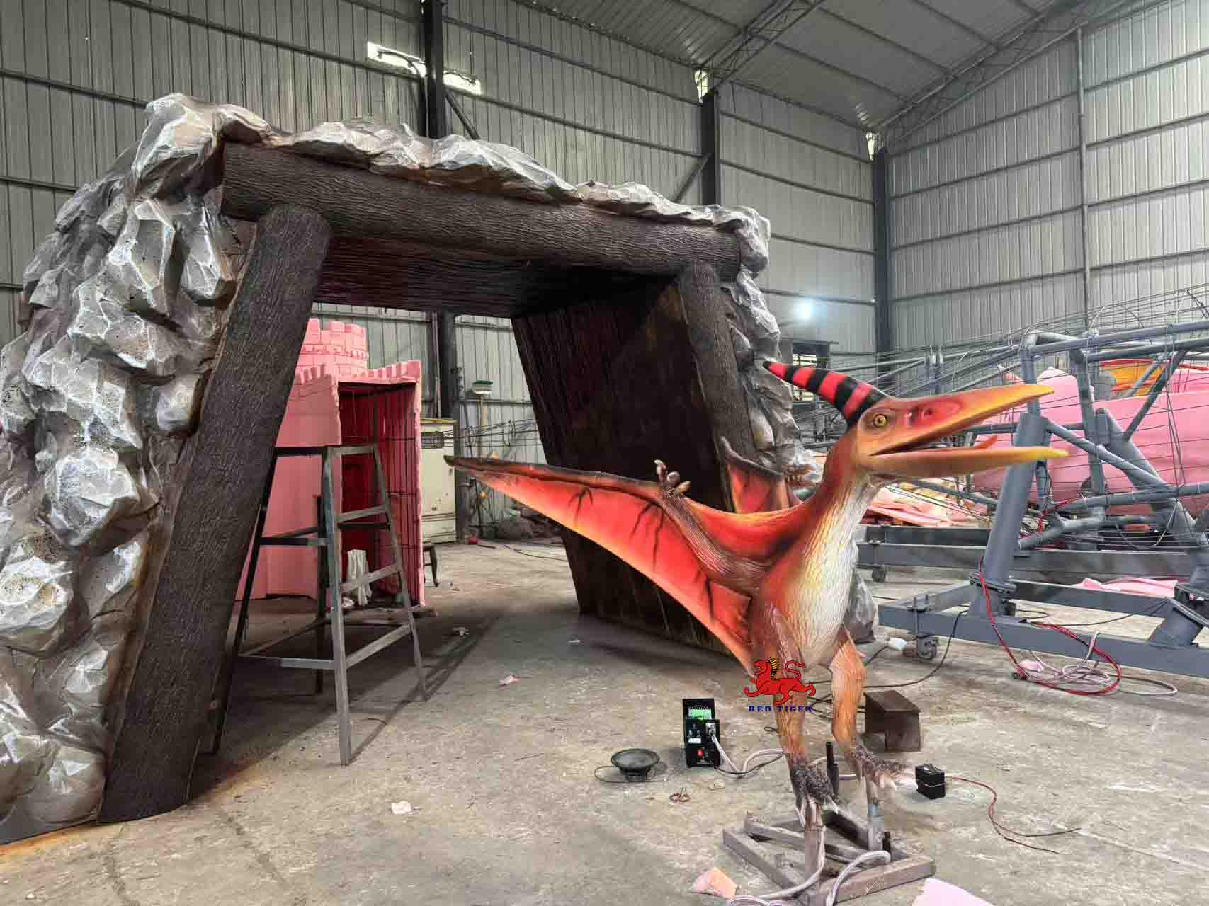 Theme Park High Quality Realistic Animatronic Pterosaur Dinosaur Model