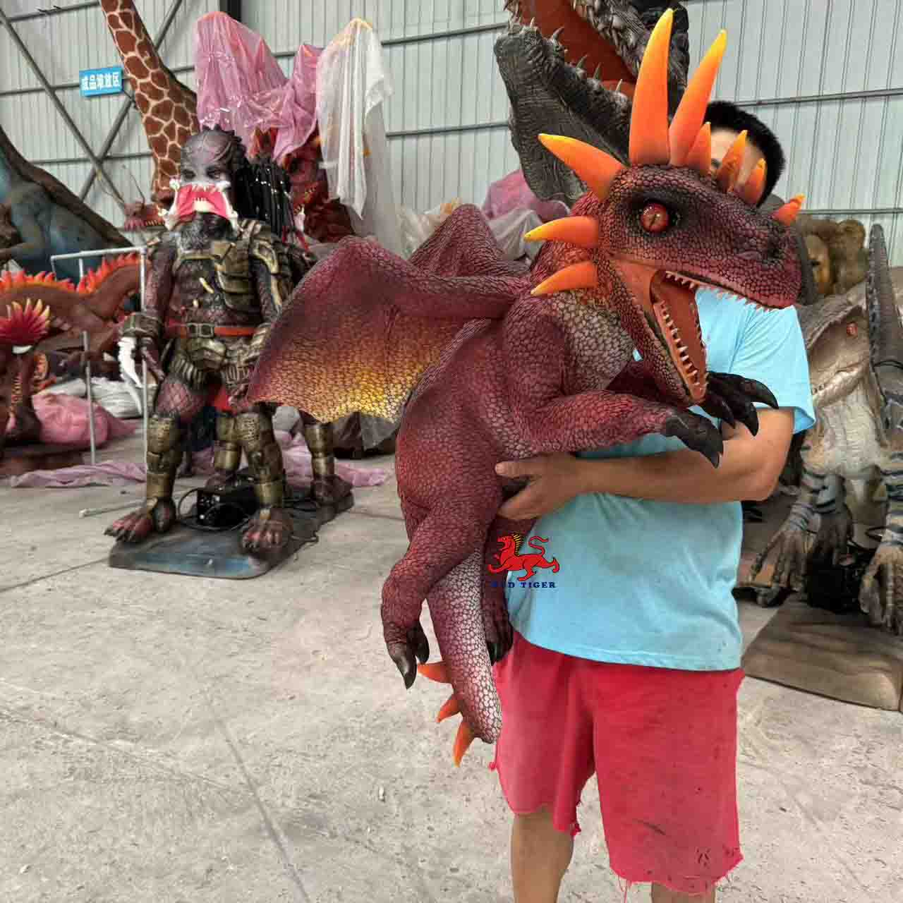 Small Animatronic Dinosaurs Hand Puppet Dragon Baby Dragon