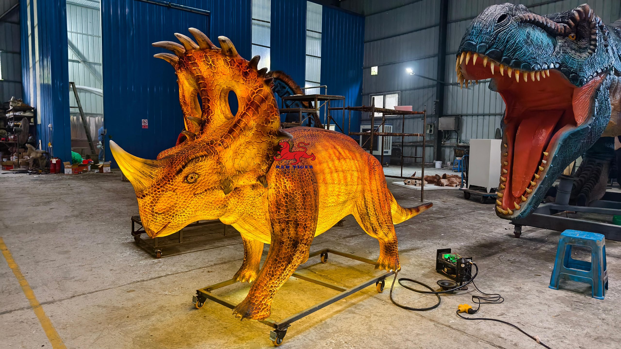 Jurassic Exhibit Electric Dinosaur Dinos Alive World Animatronic Glowing Dinosaur Show Lantern Show