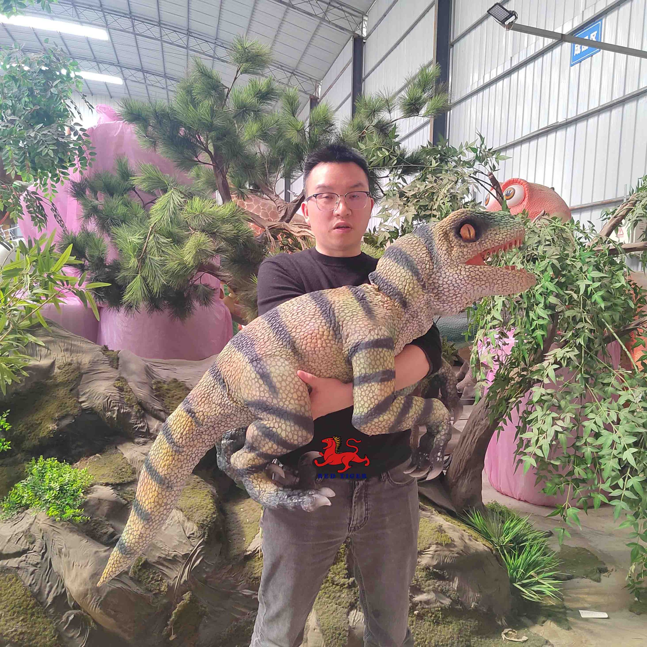 Small Animatronic Dinosaurs Hand Puppet  Baby Dino Hand Puppet