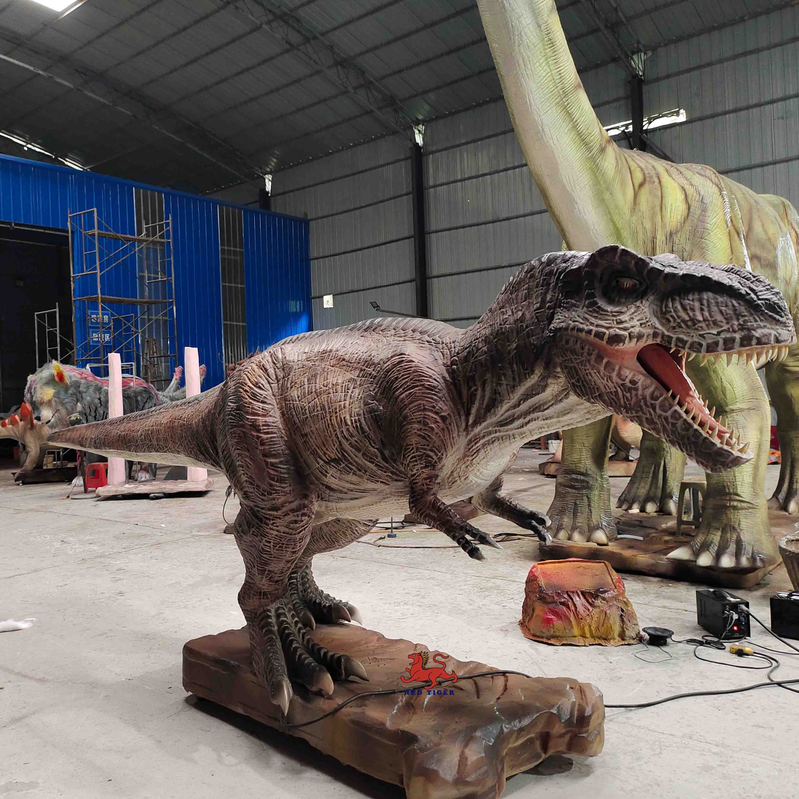 Robot Dinosaurs Animatronic Model Statue Life Size Sculptures for Dinosaur Park Adventure