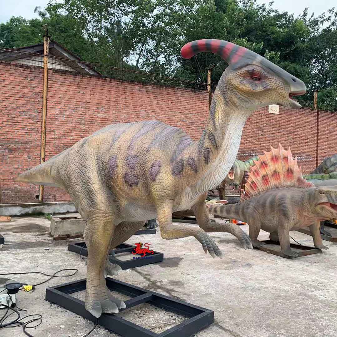 Life-Size Indoor Metal Mechanical Dinosaur Model for Amusement Park Adventure Park Shopping Mall Airport or Daycare