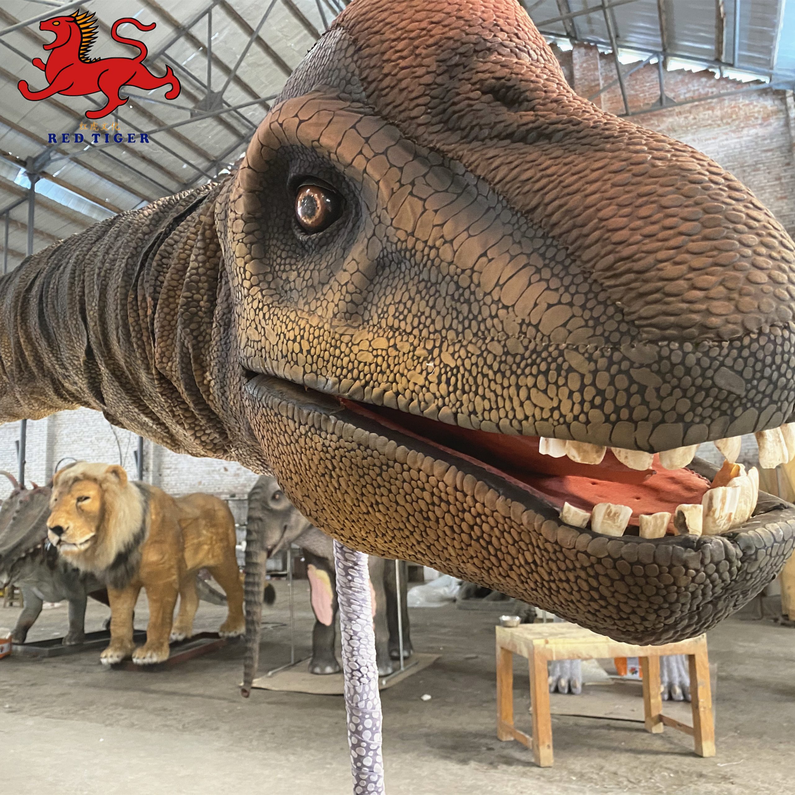 Wall Mounted Animatronic Dinosaur Head