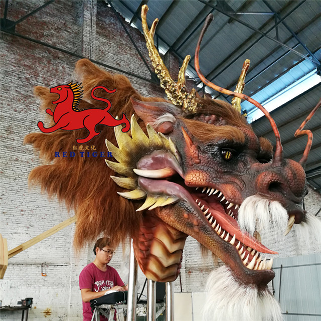 Animatronic Chinese Dragon Head Model Statues