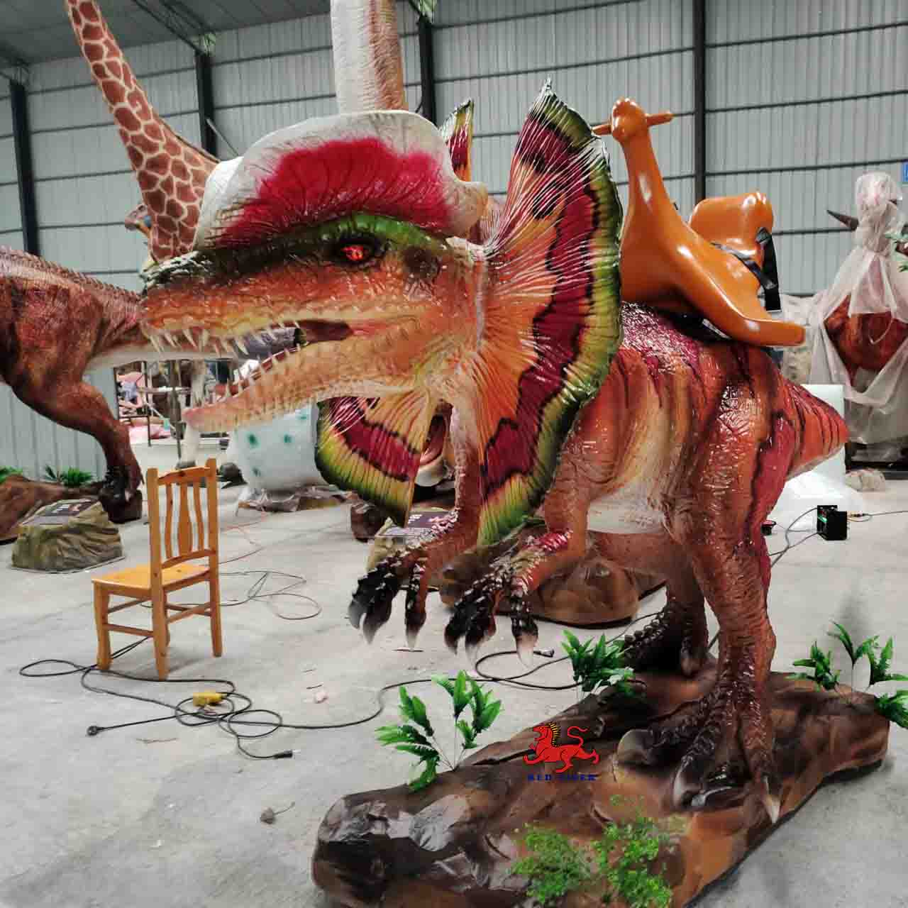 Amusement Park Attraction Kids Dinosaur Ride
