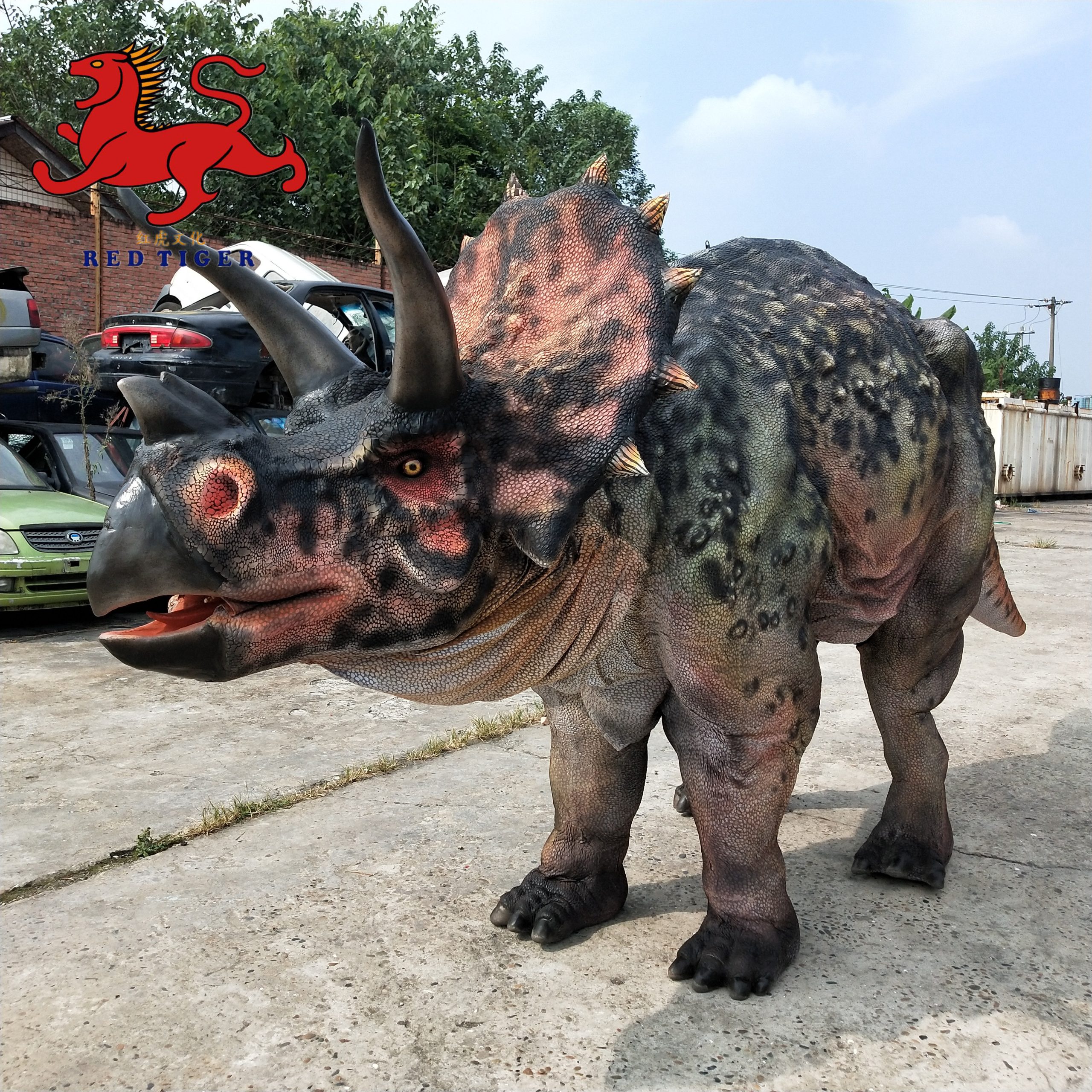 Hot Selling Walking Realistic Dino Hidden Legs Dinosaur Costumes Ride for Theme Park