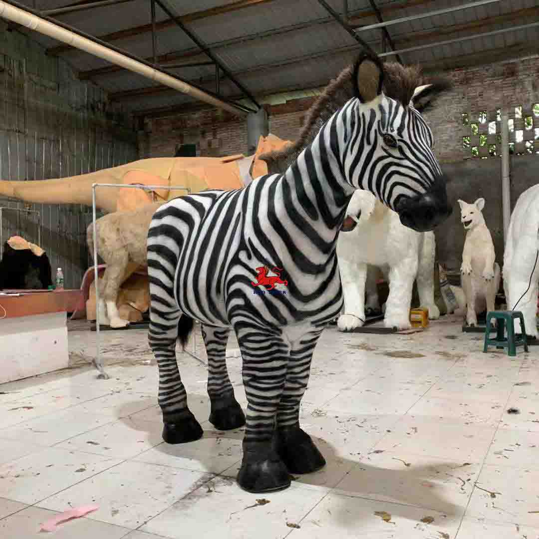 Mechanical Dinosaur Costume for Adults Theme Park Party  Hidden Legs Realistic Zebra Costume