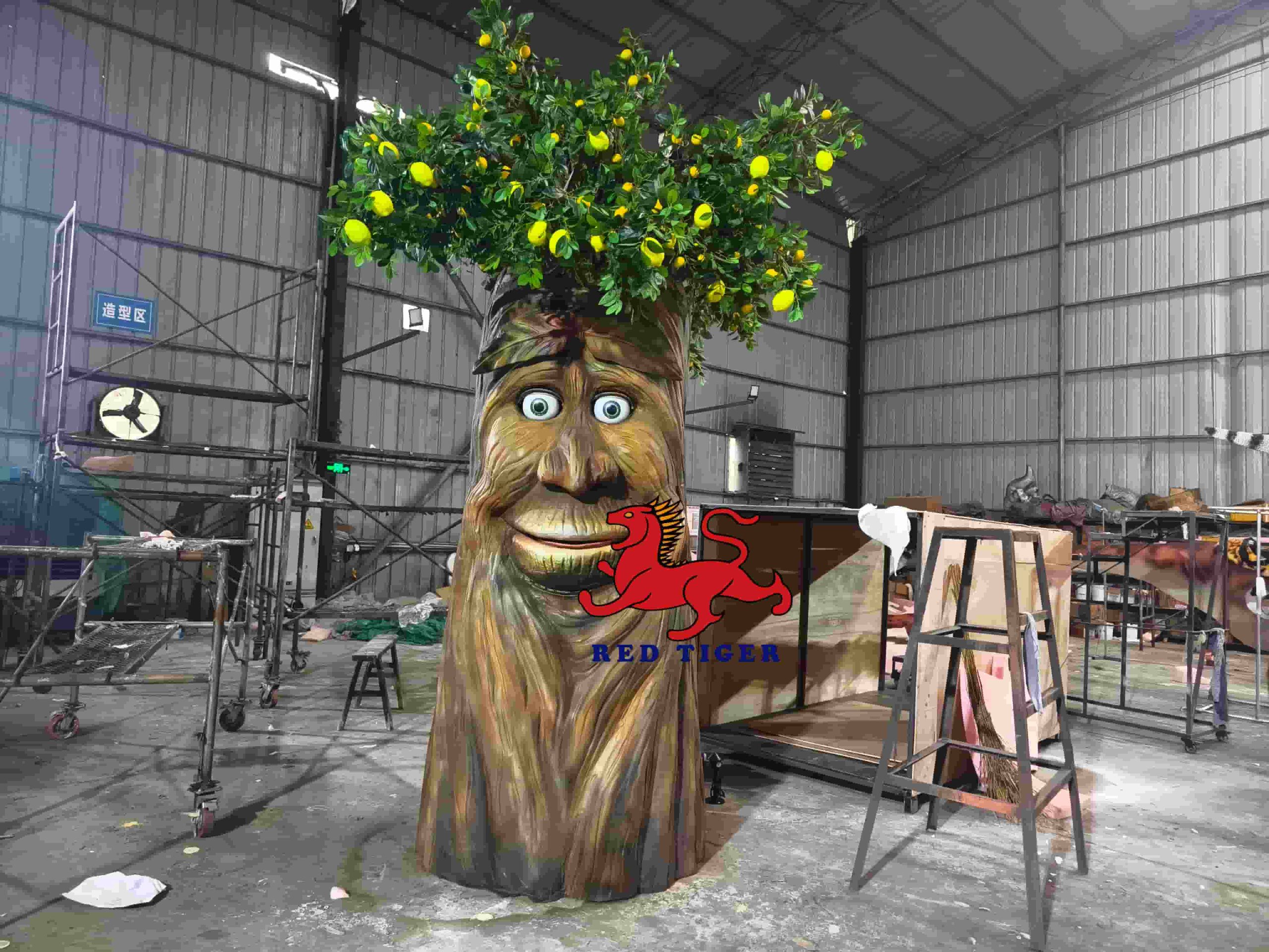 Animatronic Talking Lemon Tree for Sale Interactive Speaking Tree Model for Theme Park Mall Decoration