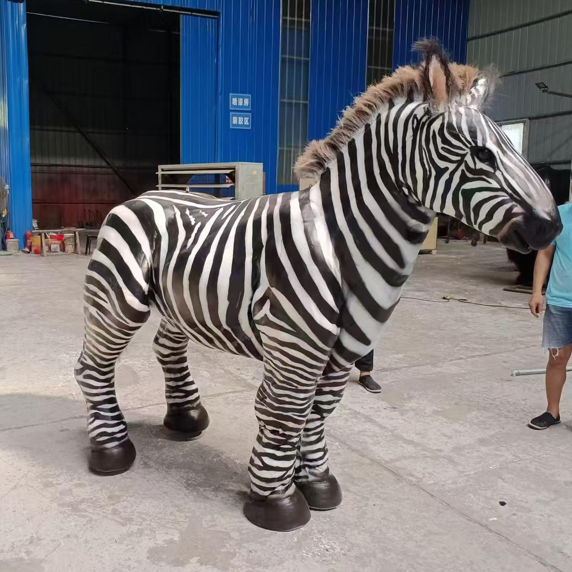 Theme Park High Quality Realistic Animatronic Animal Zebra Single Person Costume
