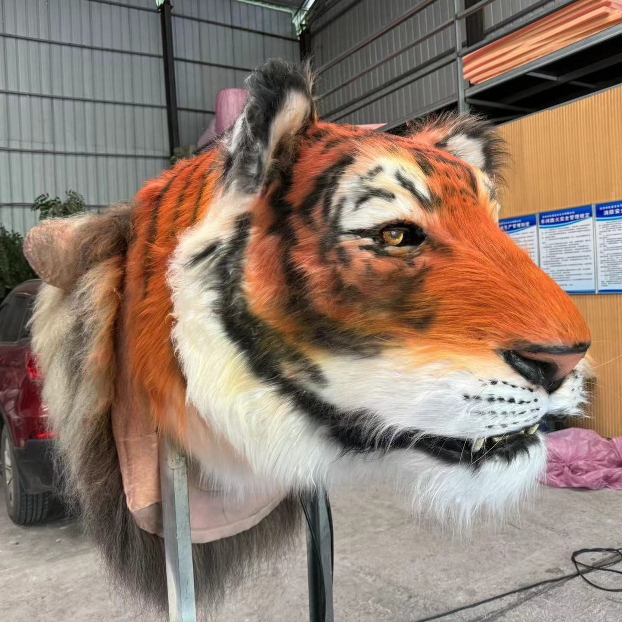Amusement Equipment High Quality Realistic Animatronic Tiger Head