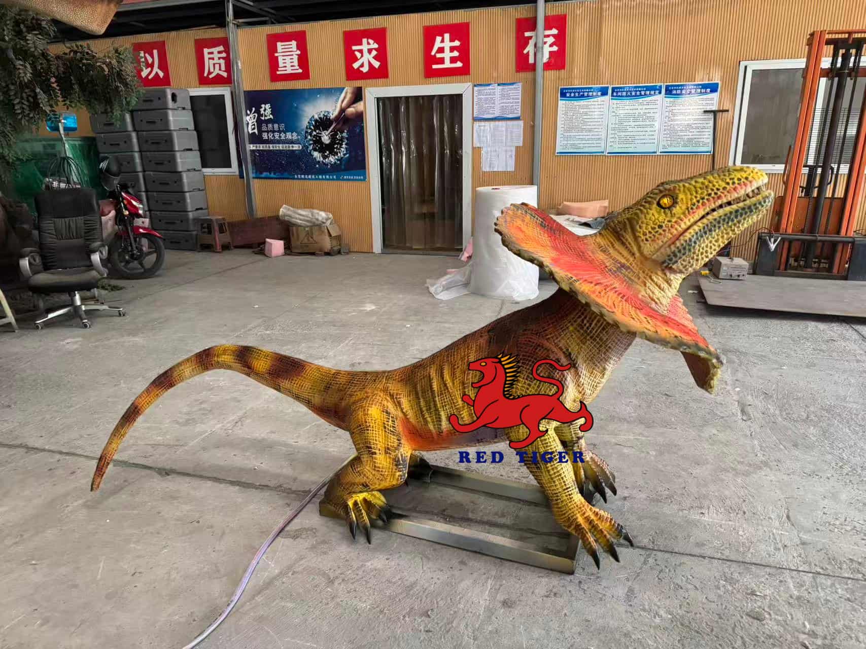 High Simulation Animatronic Lizard Electric Moving Reptile Model for Theme Park Zoo Display