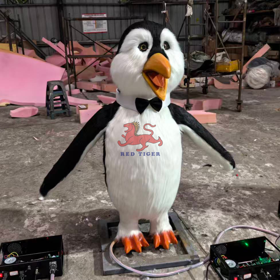 Animatronic Penguin Singing Christmas Songs Model Garden Equipment School Occasion Animatronic Animal Model