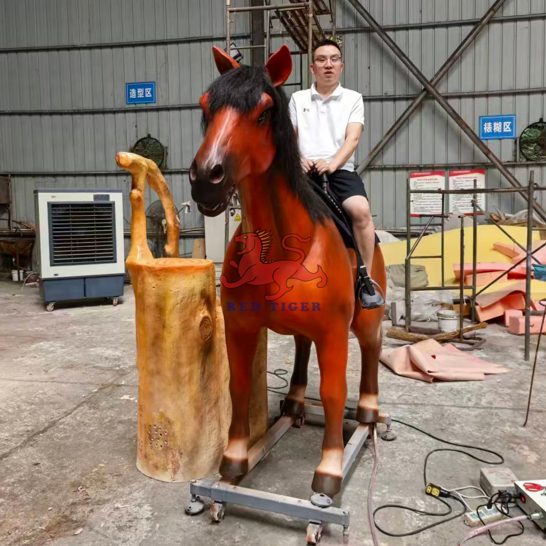 Life Size High Quality Realistic Animatronic Horse Ride