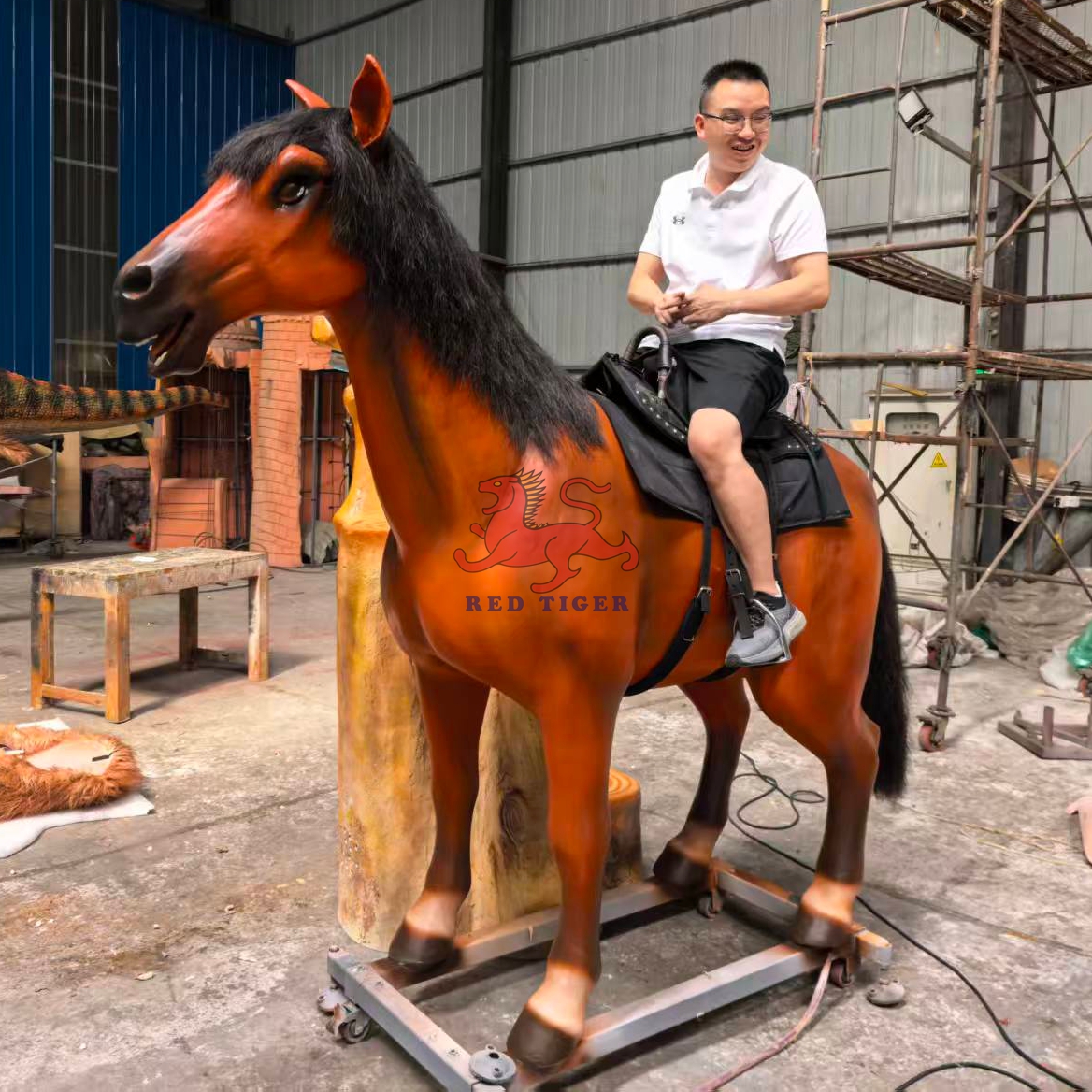 Life Size High Quality Realistic Animatronic Horse Ride