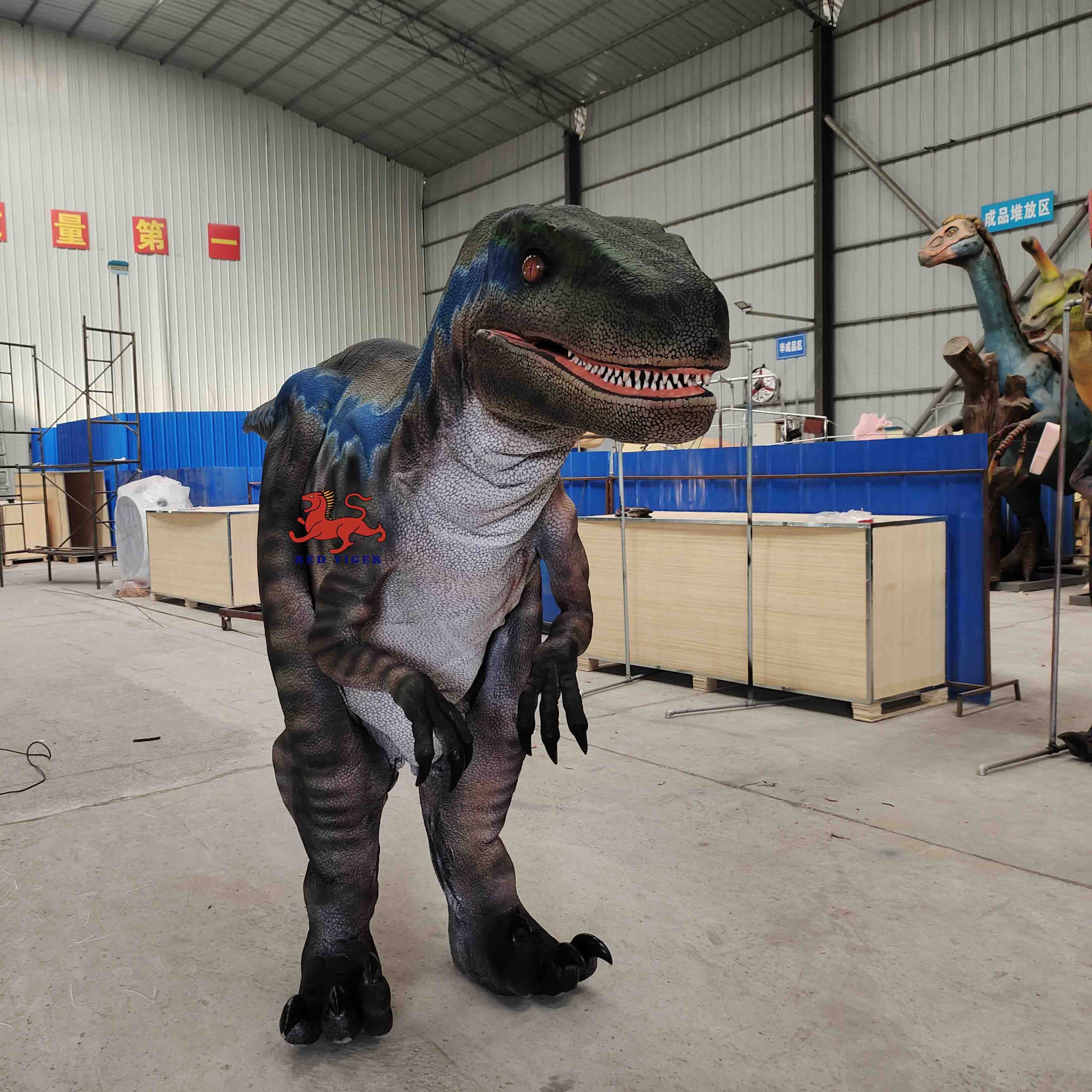Dinosaur Park Costume Activity Show New 3D Print Material 4M Handmade Adult Raptor Dinosaur Costume