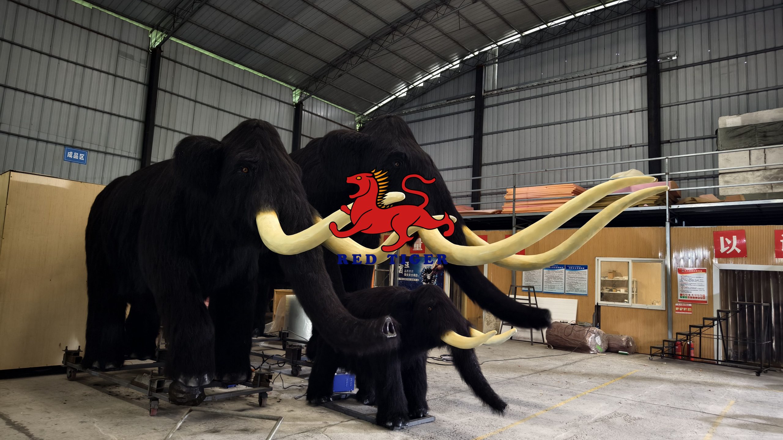 Wildlife Park Realistic Simulation Electronic Mammoth Life-size Animal Model