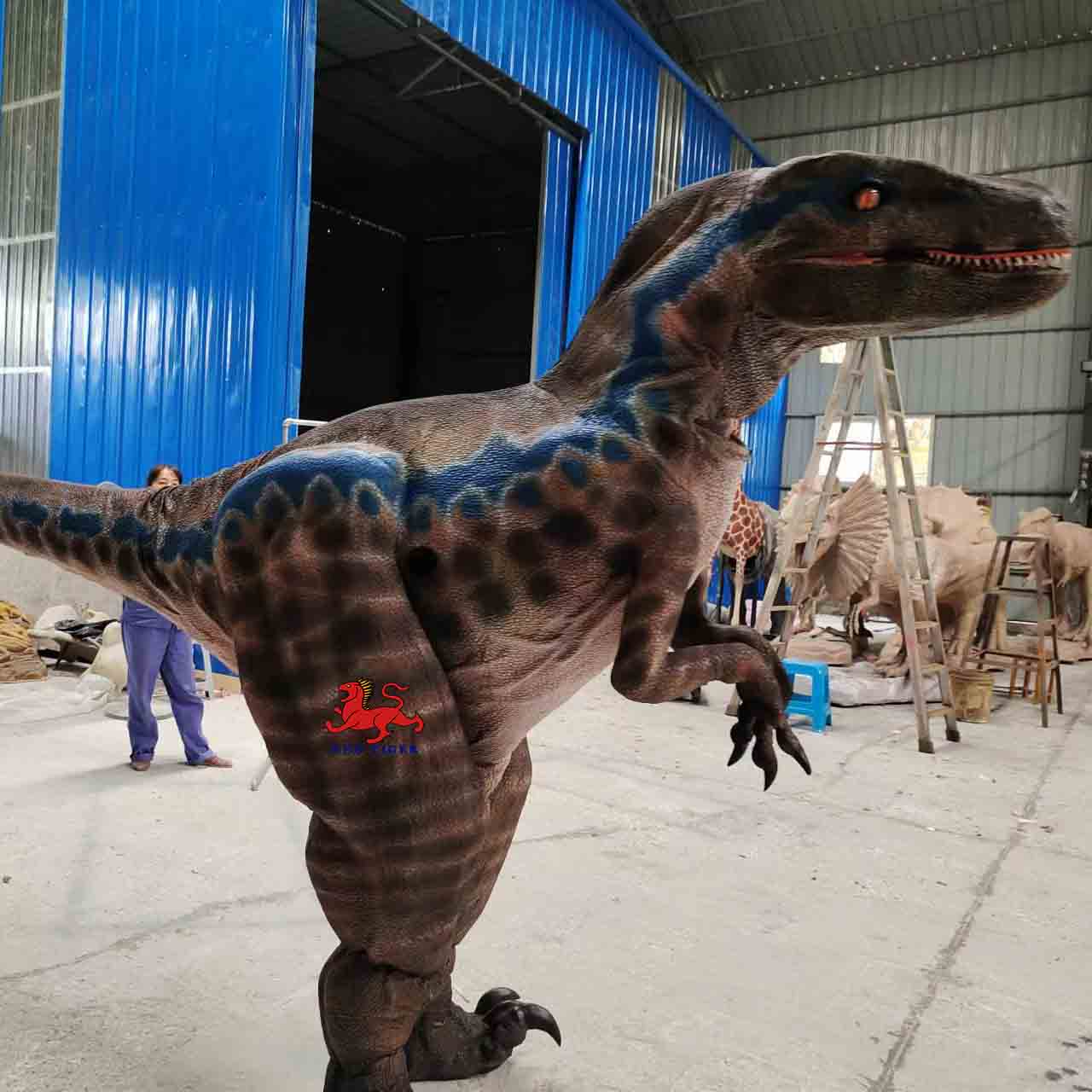 Hidden Legs Walking Realistic Dinosaur Costume for Adult Performers