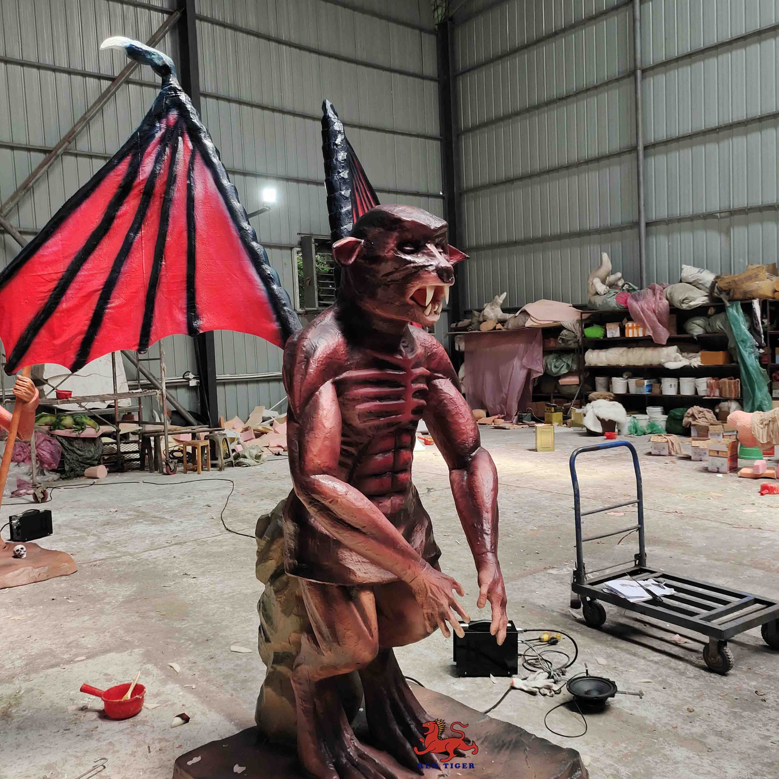 Life Like Horror House Amusement Animatronic Monster Devil Animatronics De Halloween Props