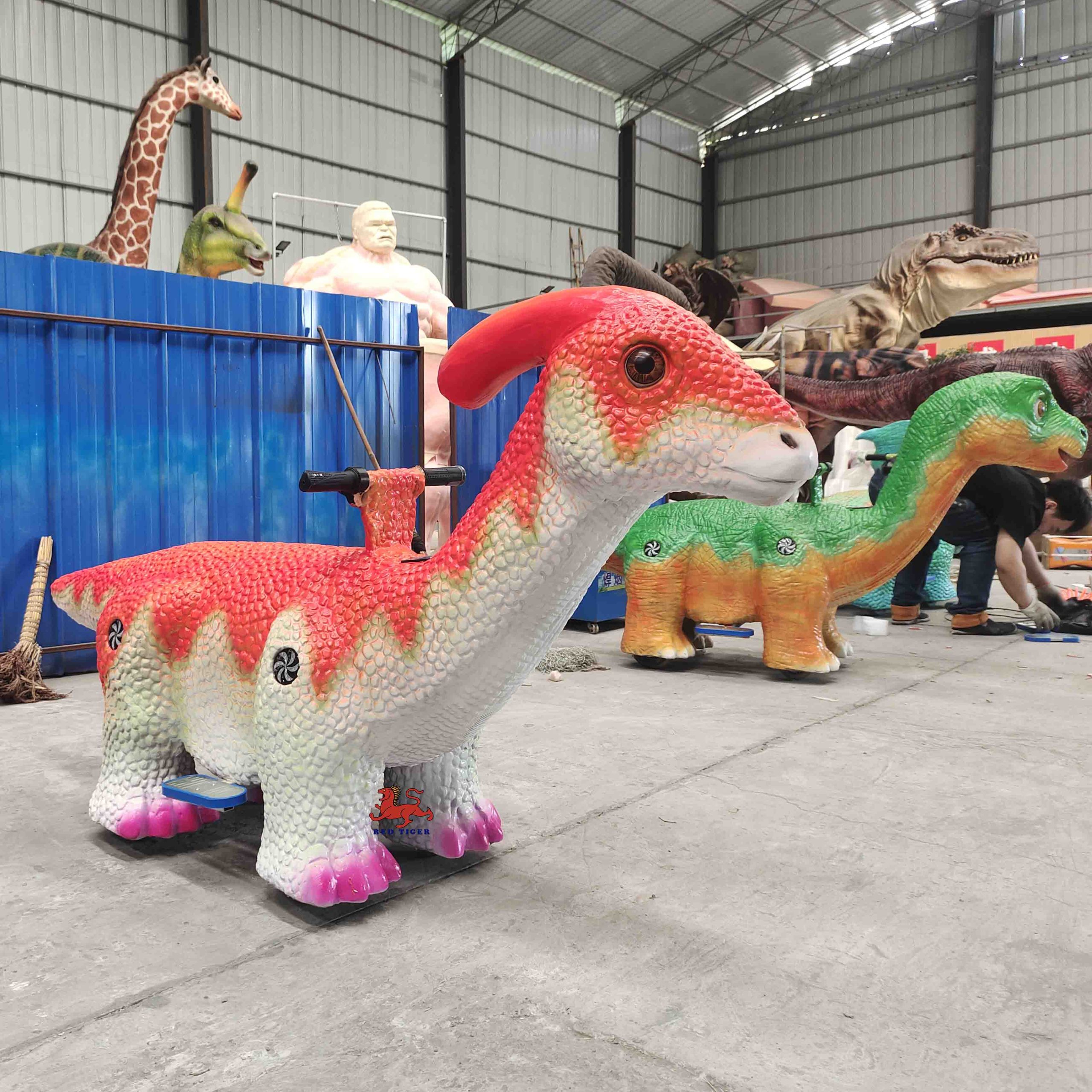 Outdoor and Indoor Amusement Park Playground Coin Operated Electrical Dinosaur Animal Kiddie Rides Car