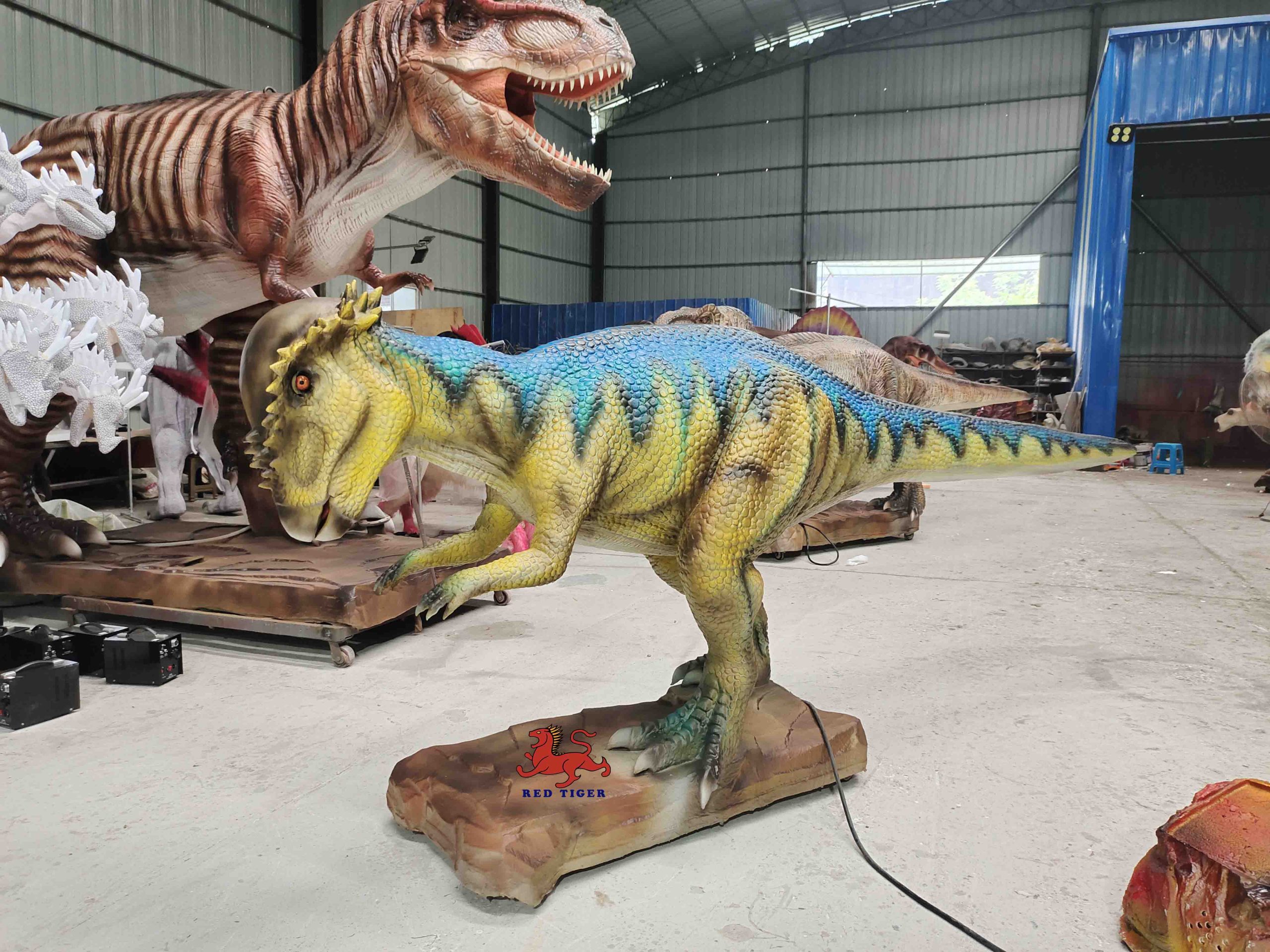 Theme Park High Quality Realistic Animatronic Pachycephalosaurus Robotic Dinosaur Model for Amusement Park
