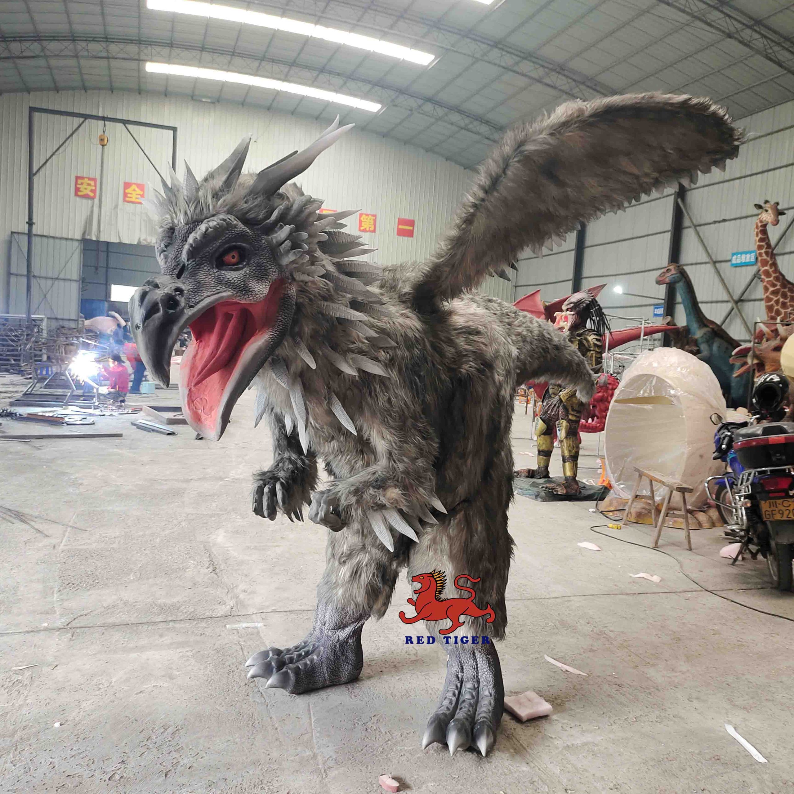 High Quality Realistic Hidden Legs Eagle  Costume for Theme Park & Amusement Park