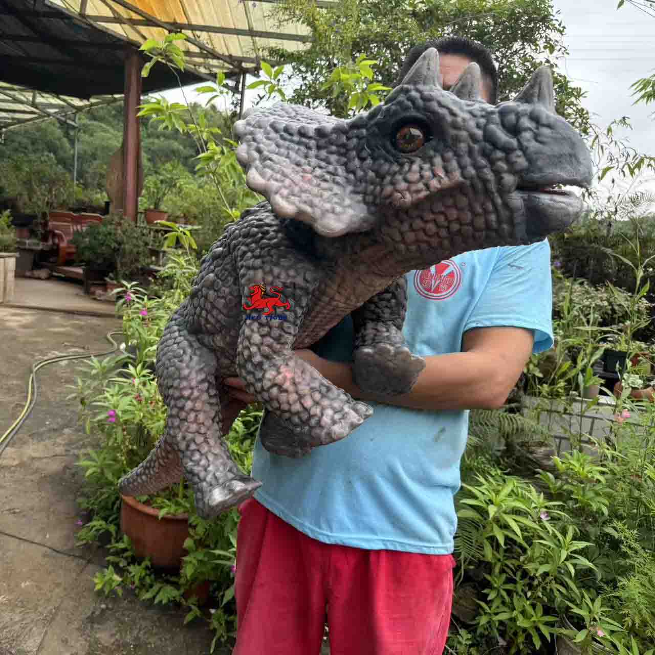 Amusement Park Products Robotic Animatronics Baby Realistic raptor Robot Dinosaur Puppet for Sale