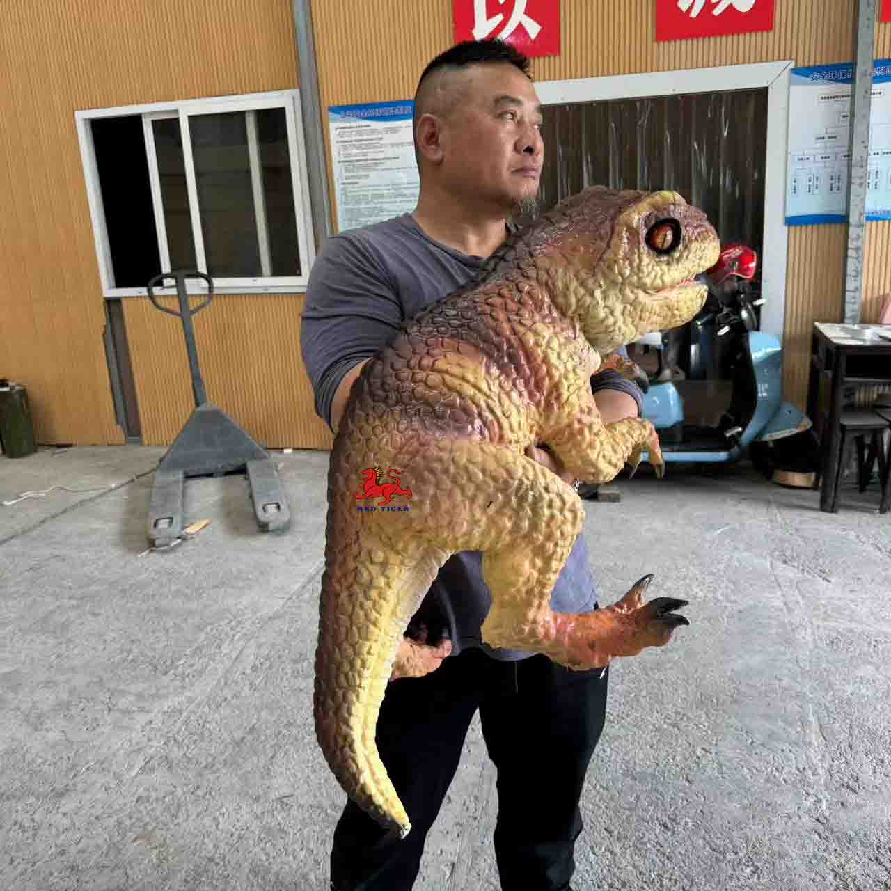 Small Animatronic Dinosaurs Hand Puppet Realistic Hand Baby Puppet