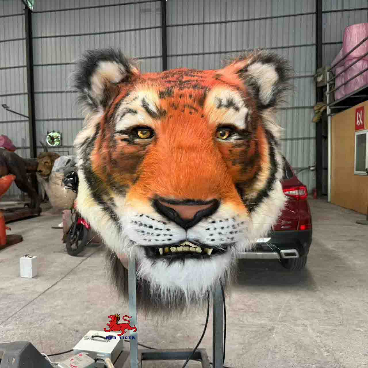 Animatronic Life Size Realistic Large Animal Tiger Wall Mounted Head Model