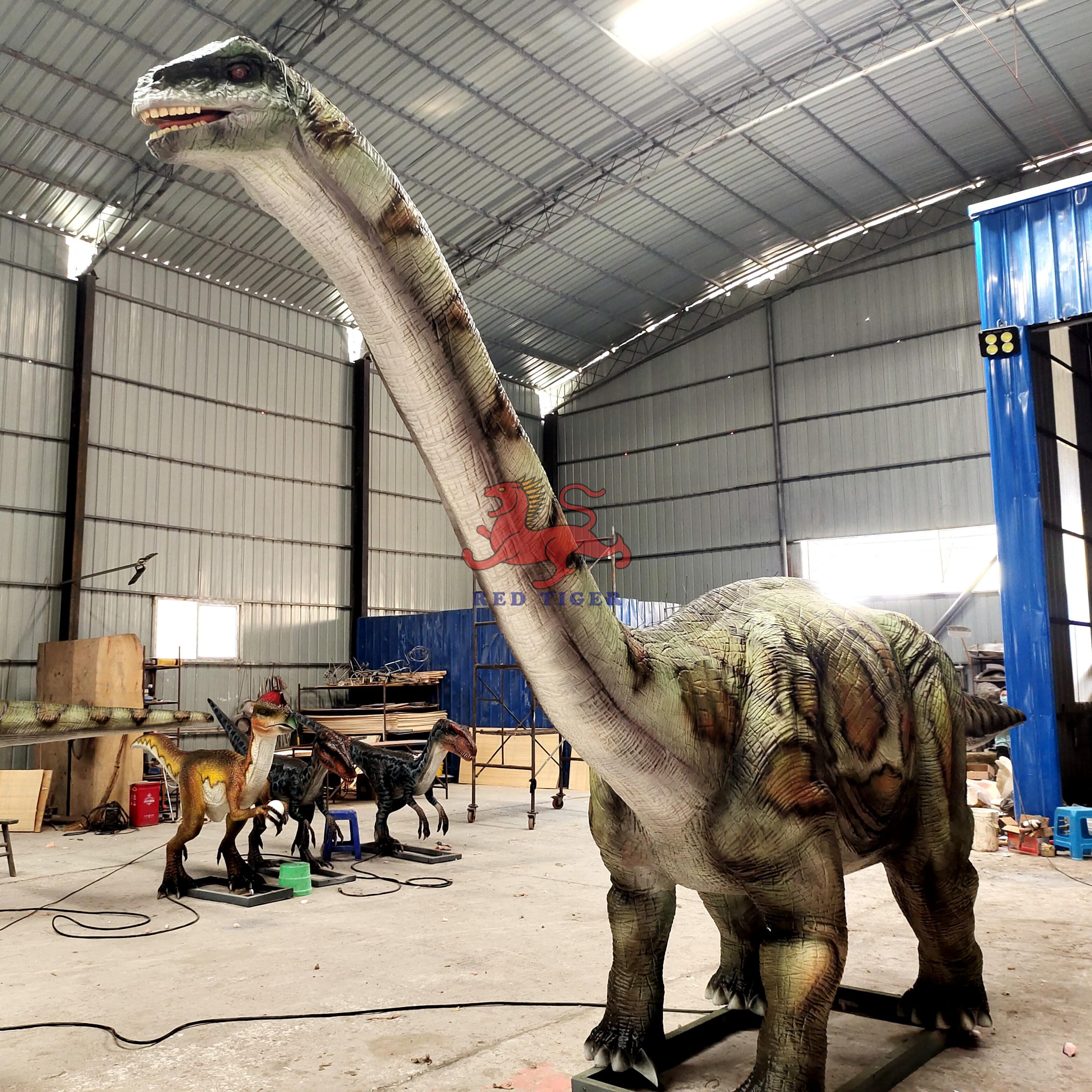 Amusement Equipment High Quality Realistic Animatronic Brontosaurus Dinosaur Model